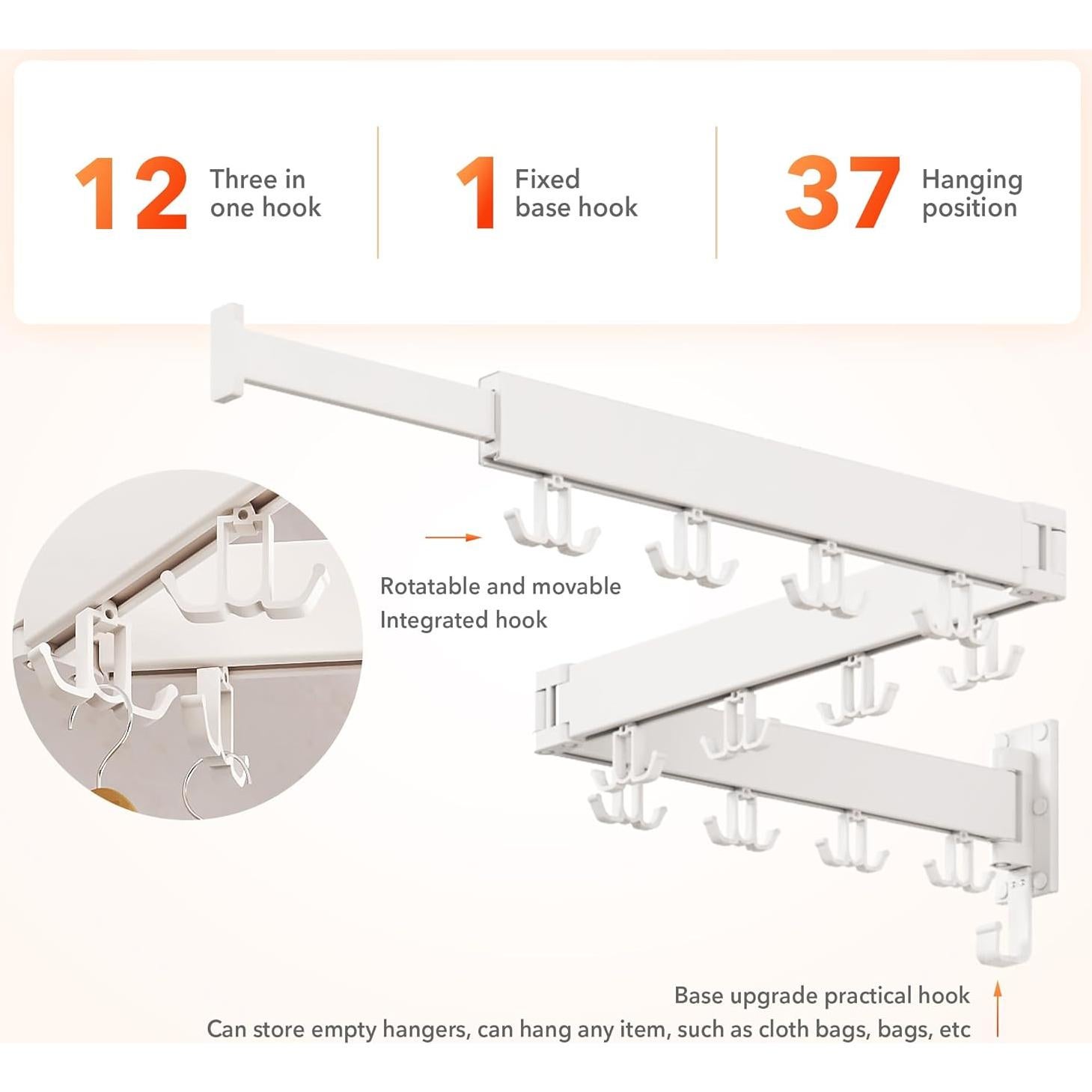 Estante Plegable para Secar Ropa HEILAIYI Montado en Pared