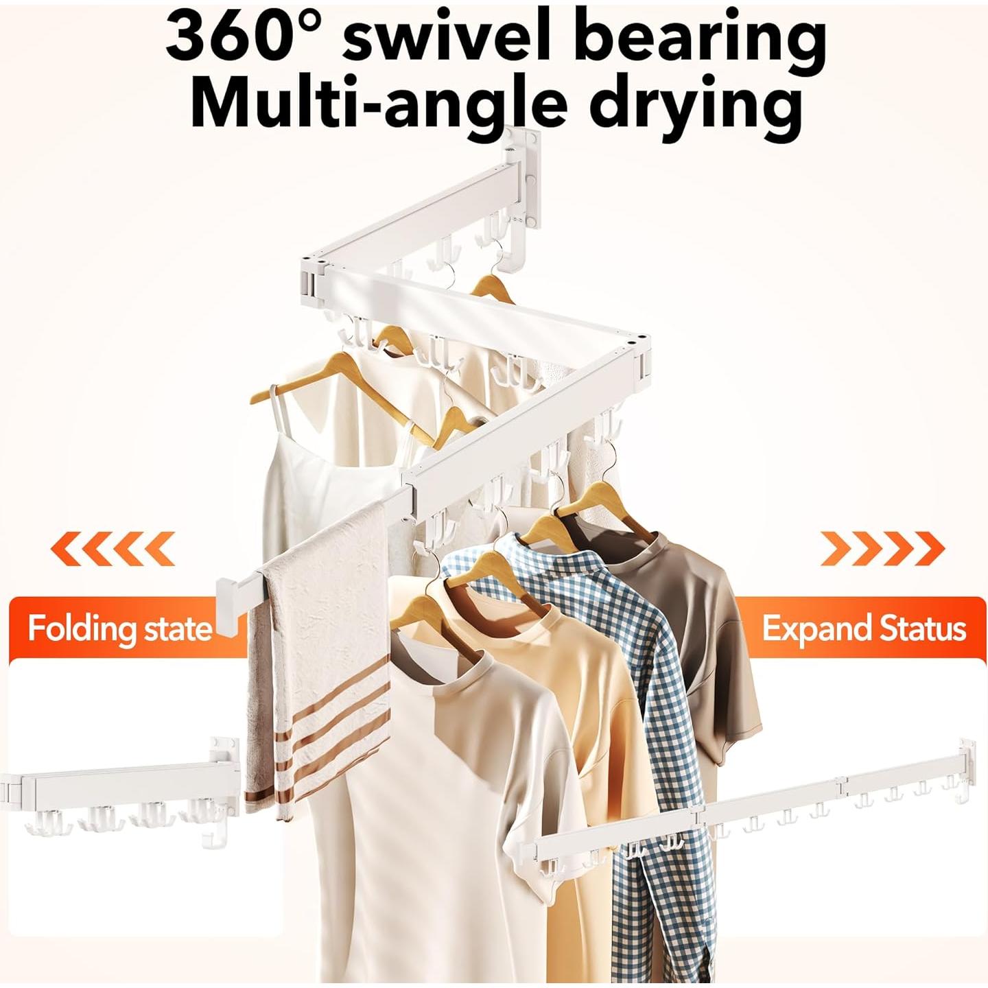 Estante Plegable para Secar Ropa HEILAIYI Montado en Pared