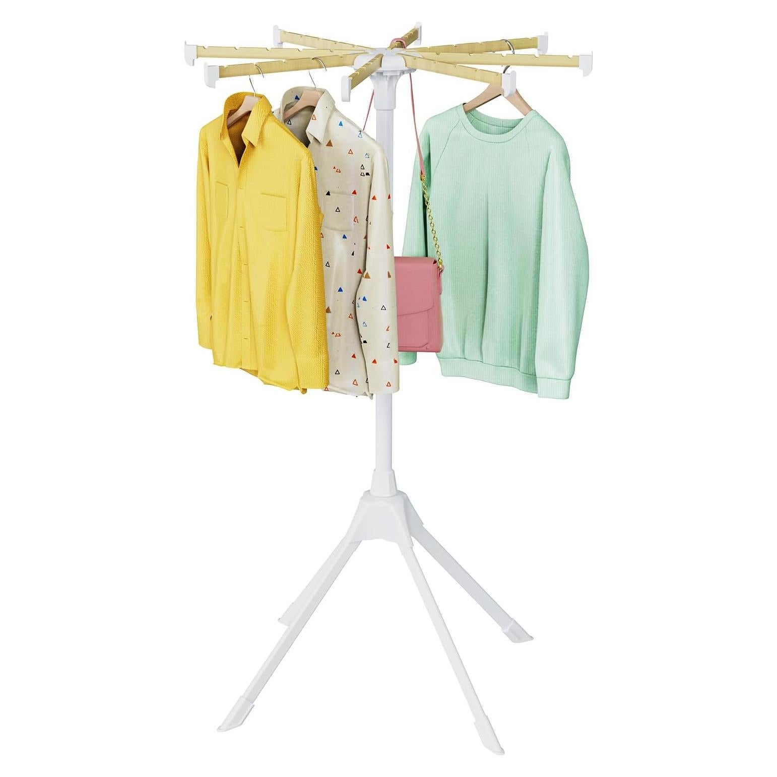 Estante Secar Ropa Plegable SZJoyBet 126x57 cm Blanco