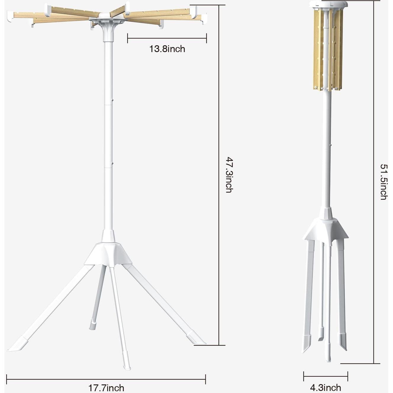 Estante Secar Ropa Plegable SZJoyBet 126x57 cm Blanco