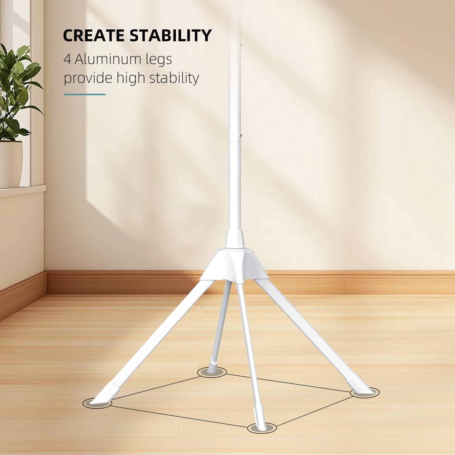 Estante Secar Ropa Plegable SZJoyBet 126x57 cm Blanco