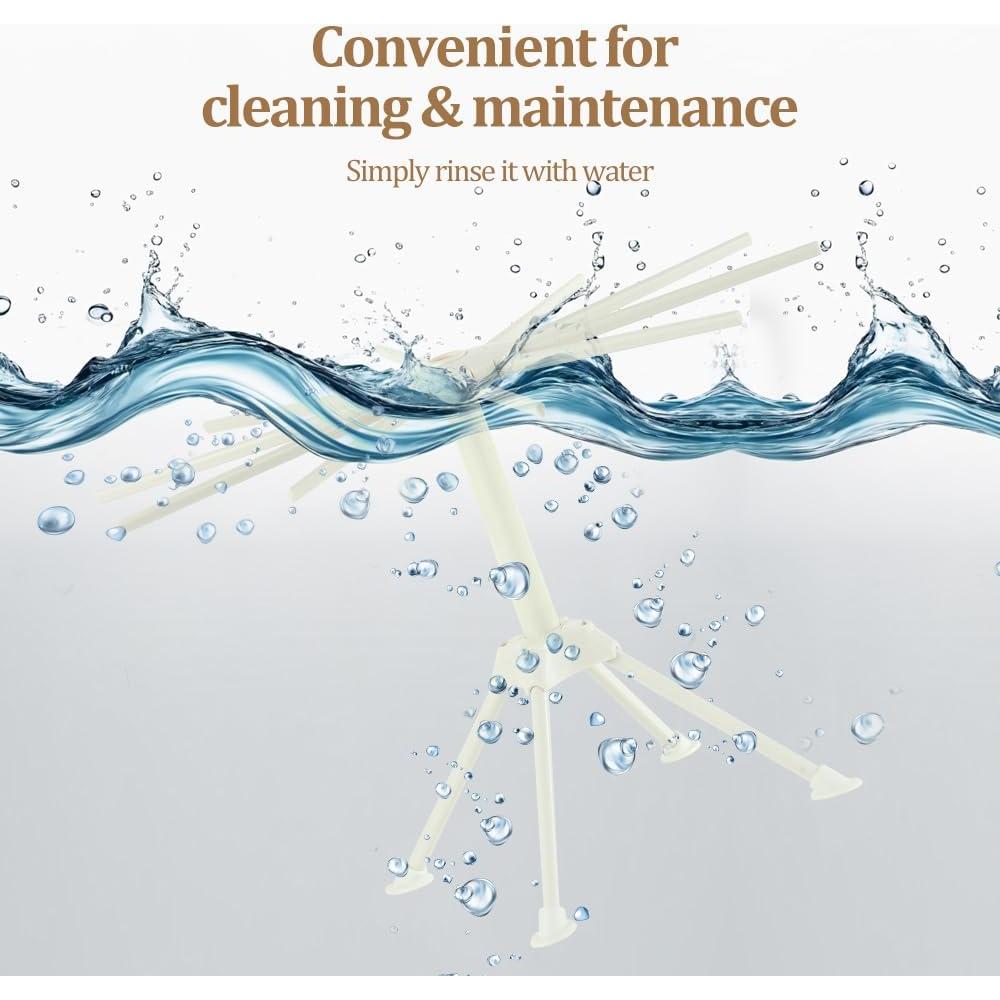 Soporte Plegable para Secar Pasta Ourokhome - 10 Brazos Blanco