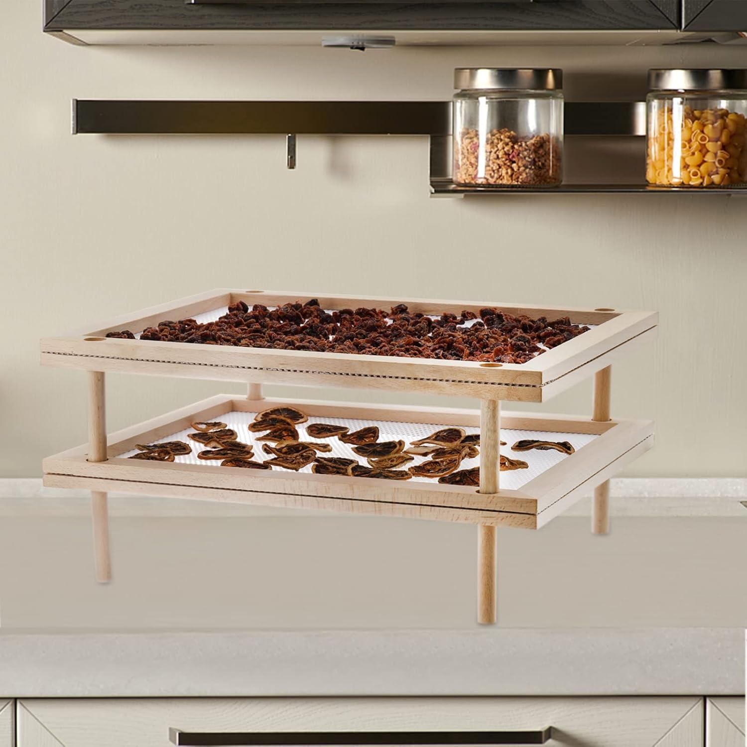 Juego de 2 Estantes Apilables Cedilis para Secar Alimentos