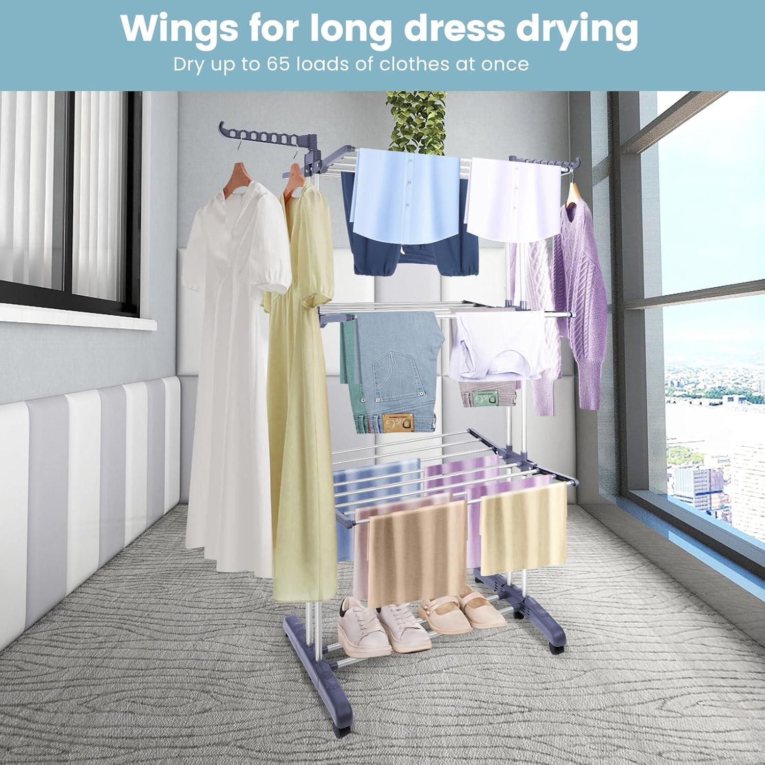 Estante Plegable para Secar Ropa Pheluoca 4 Niveles 177.8 cm