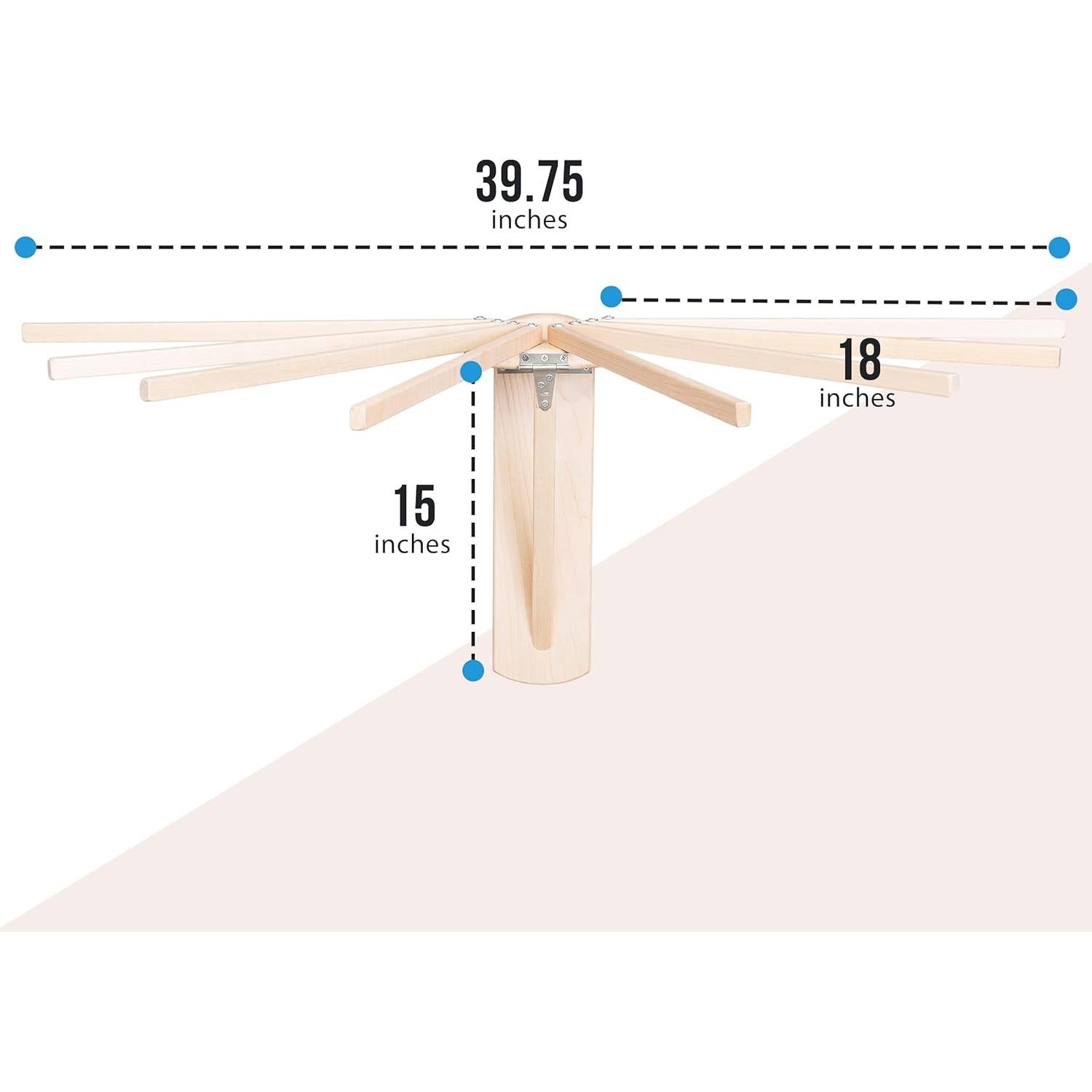 Estante Plegable para Secar Ropa Pennsylvania Woodworks - Madera Dura de Arce - 3.35m Espacio