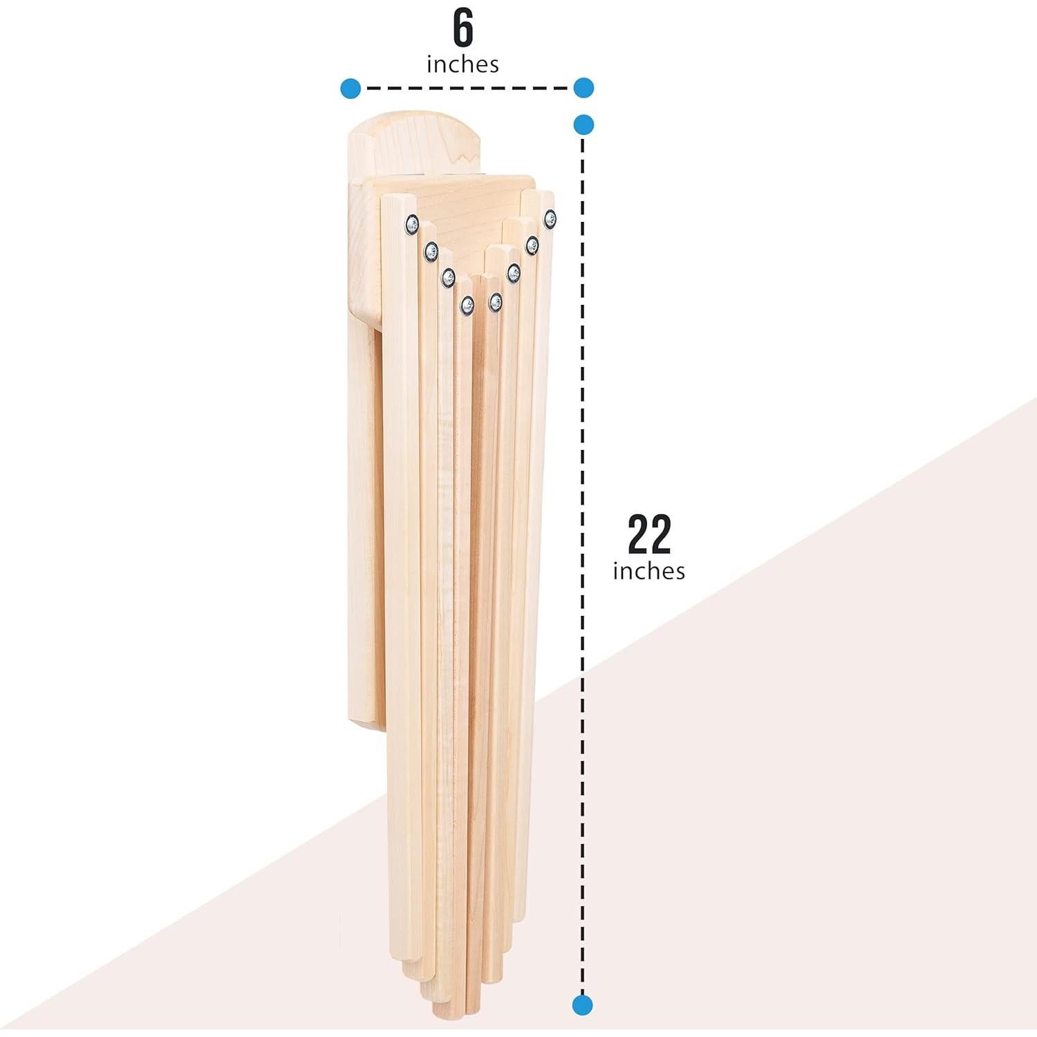 Estante Plegable para Secar Ropa Pennsylvania Woodworks - Madera Dura de Arce - 3.35m Espacio