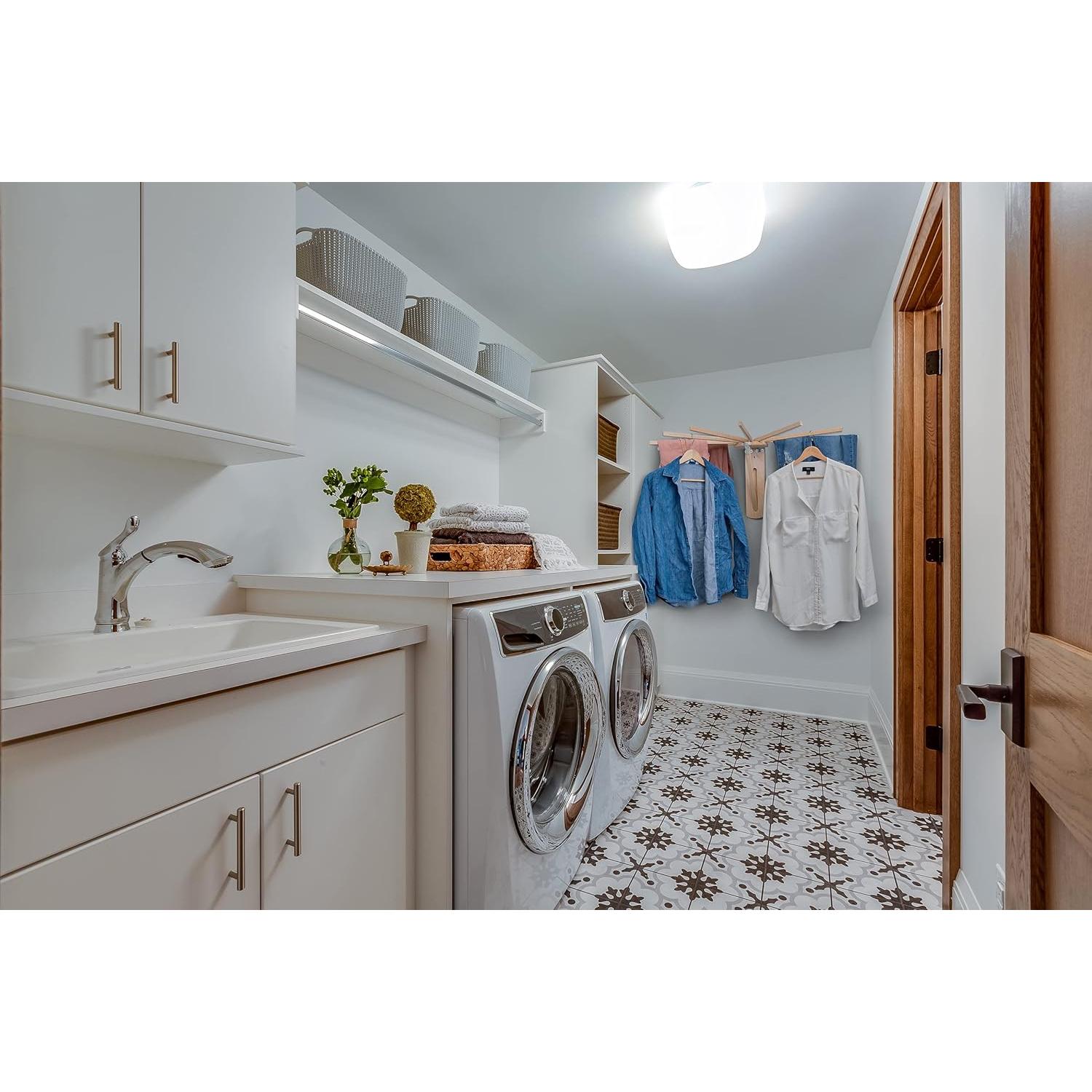 Estante Plegable para Secar Ropa Pennsylvania Woodworks - Madera Dura de Arce - 3.35m Espacio