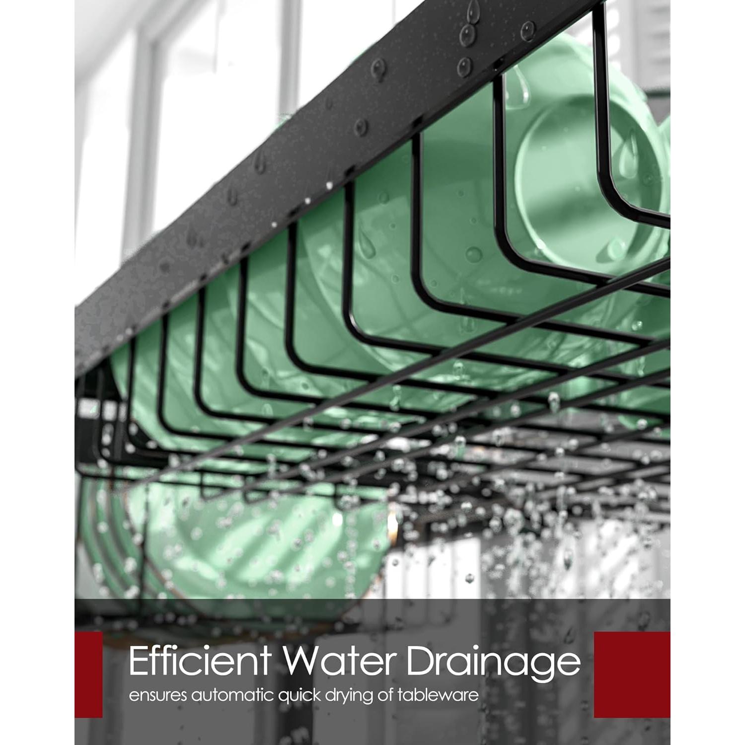 Escurridor de Platos Sakugi Acero Inoxidable Ajustable 30x80-99cm