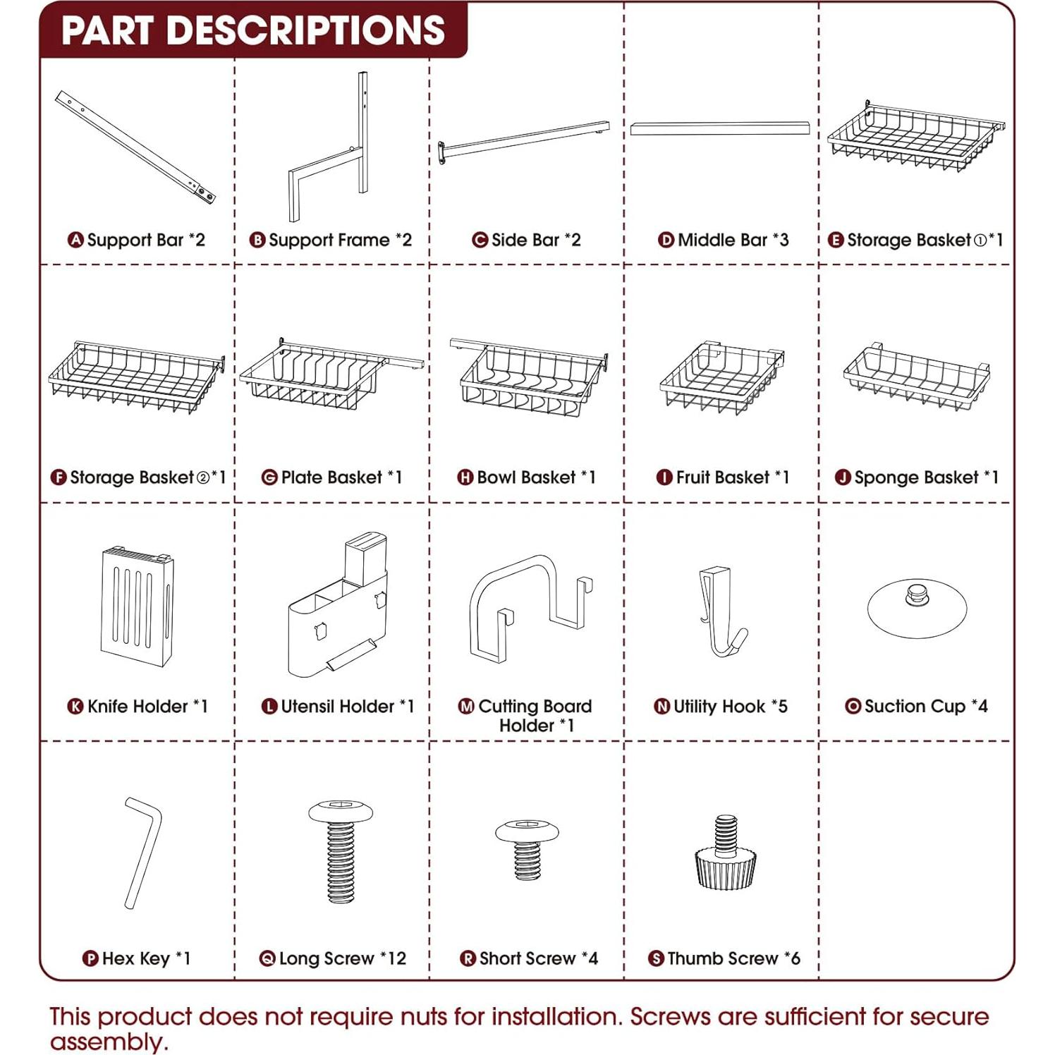 Escurridor de Platos Sakugi Acero Inoxidable Ajustable 30x80-99cm
