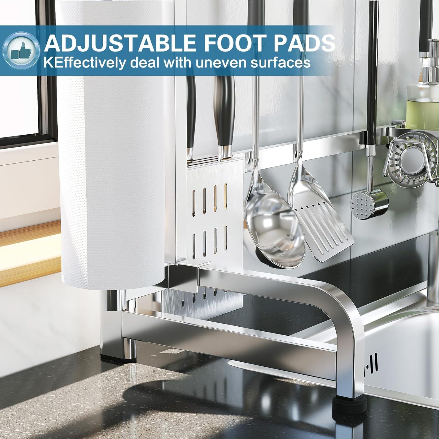 Escurridor de Platos LIVOD 3 Niveles Acero Inoxidable Ajustable