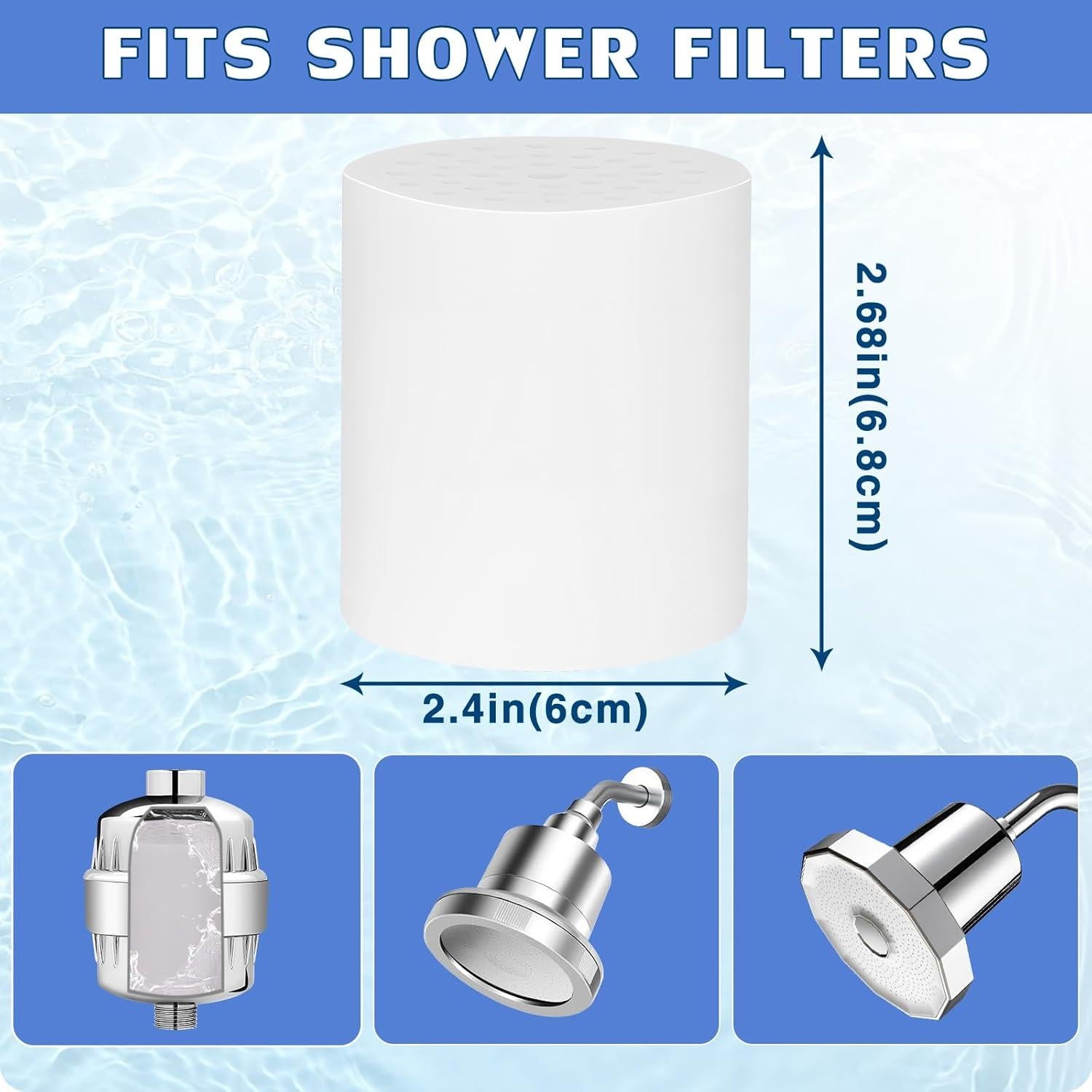 Paquete de 8 cartuchos de filtro de ducha Waai Richeraza 20 etapas