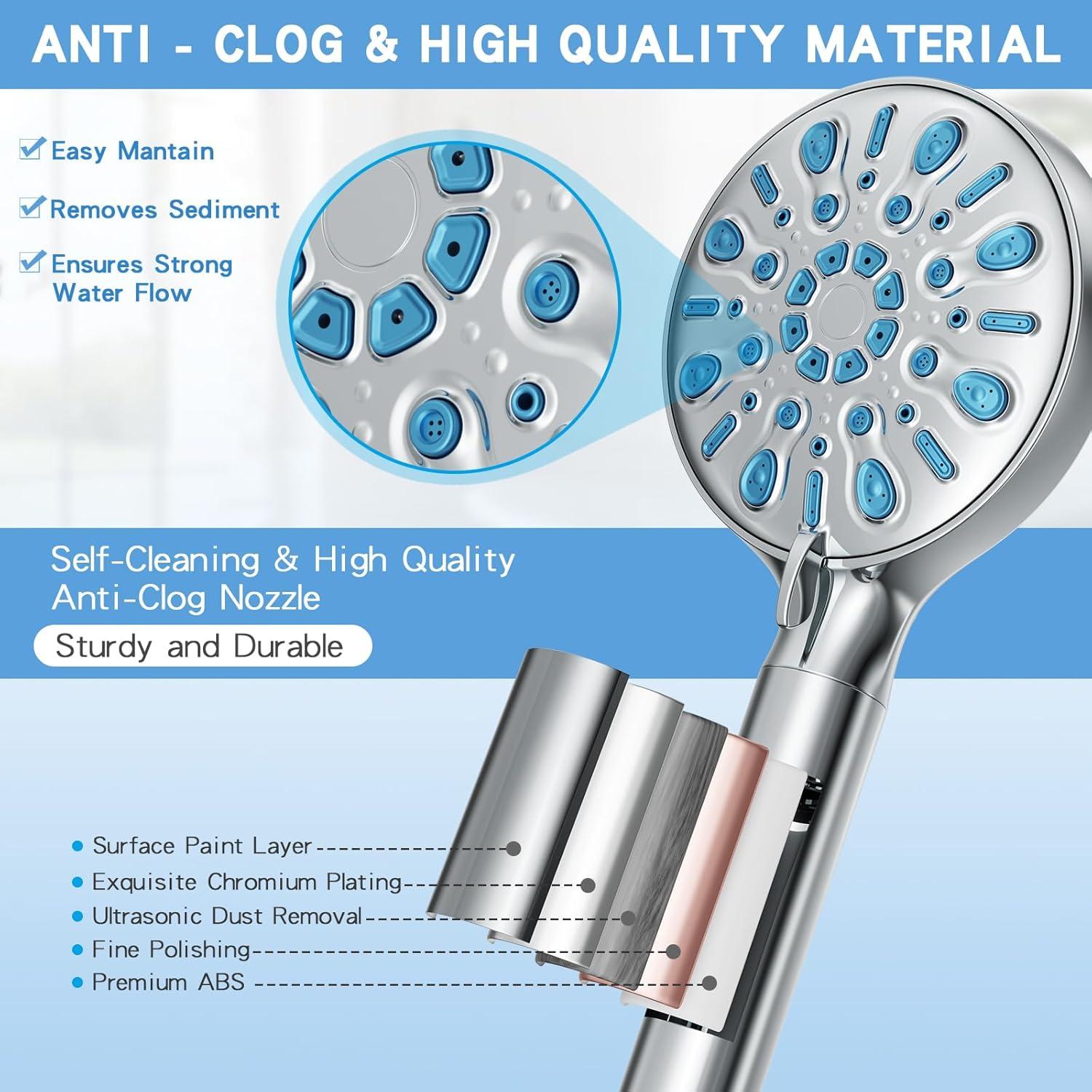 Cabezal de Ducha Filtrado VXV 25.4 cm, 8 Modos, Cromo