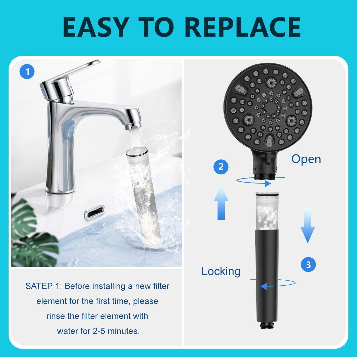 Filtros de Ducha Slirceods SSJ781 - Paquete de 3, Alta Eficiencia