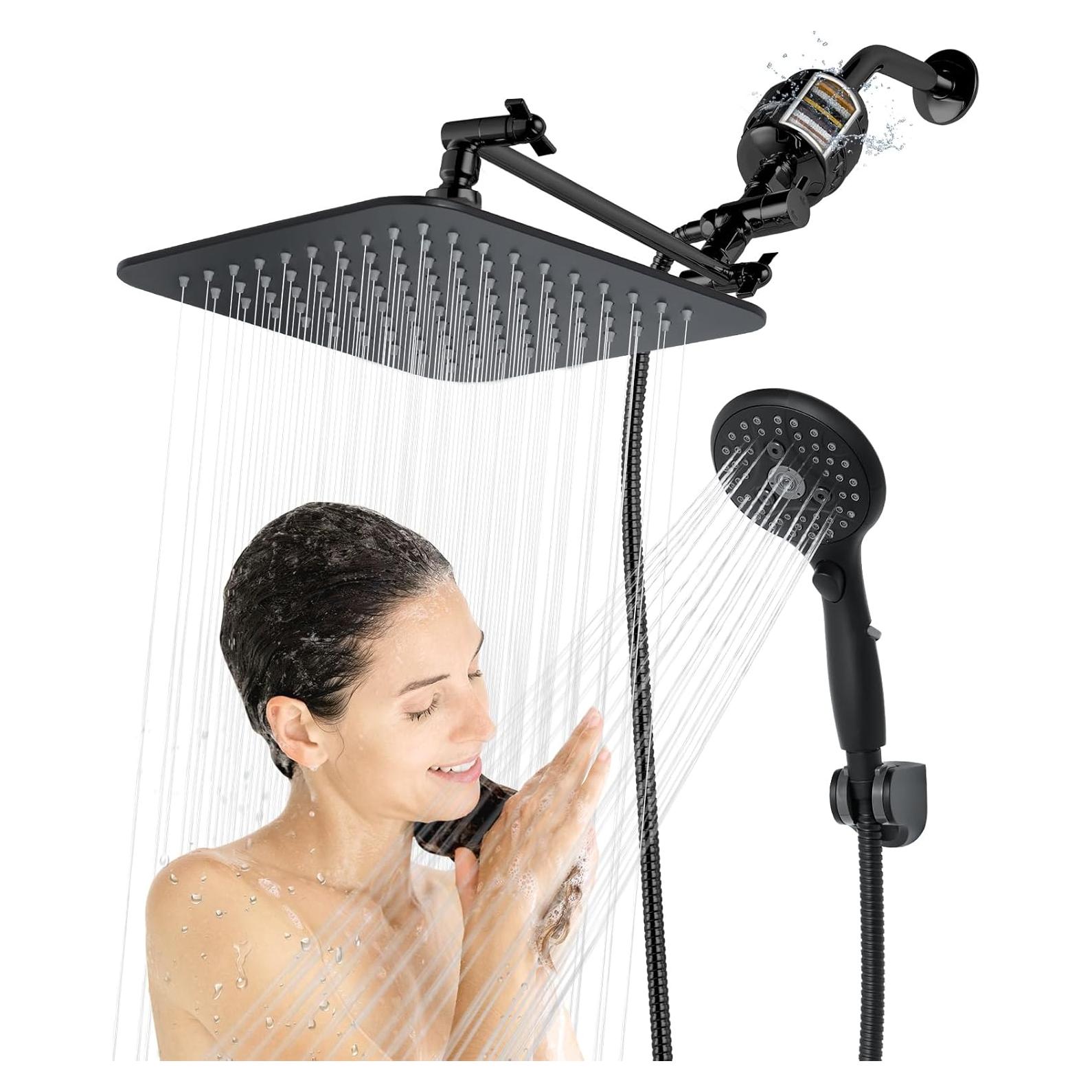 Cabezal de Ducha Filtrado VXV 20 Etapas 10'' Negro Mate