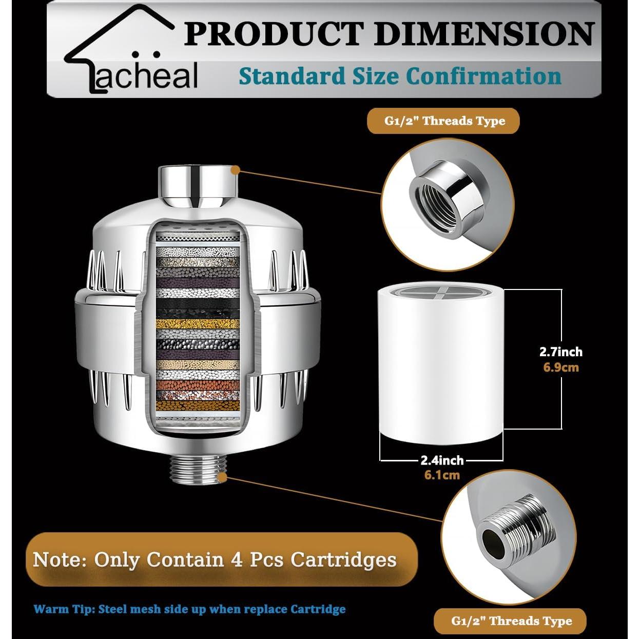 Cartuchos de Filtro de Ducha ChooBoo 20 Etapas - Paquete de 4