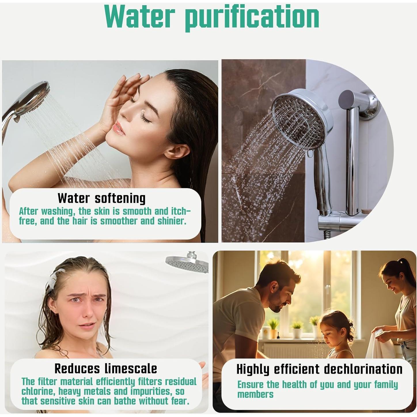 Paquete de 4 Filtros de Agua Linsuely para Ducha de Mano