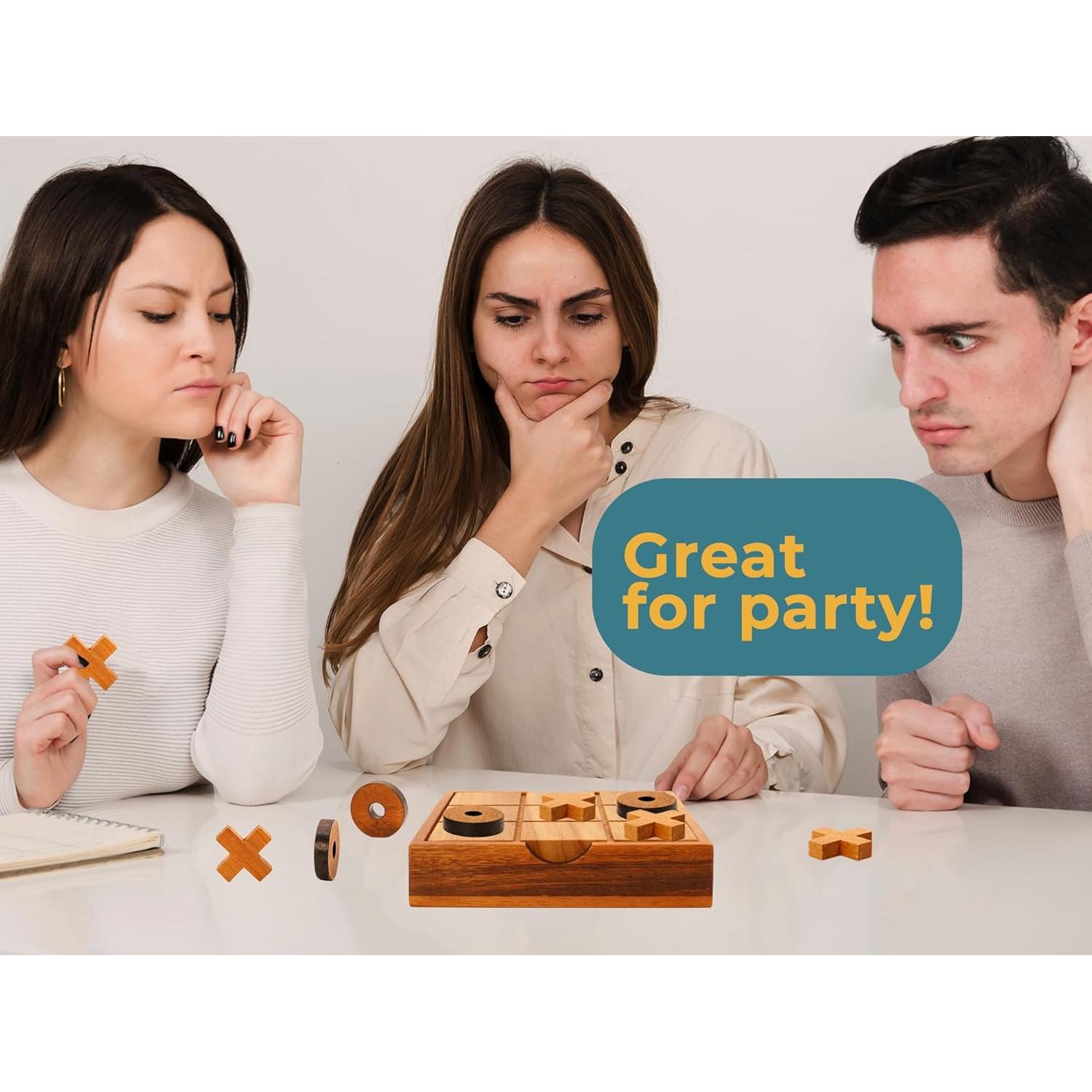 Juego de Tres en Raya BSIRI - Madera 13.97 cm Clásico