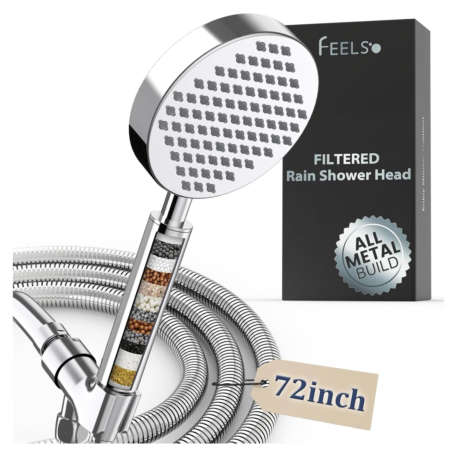 Cabezal de Ducha Filtrado FEELSO Todo Metal 182.88 cm