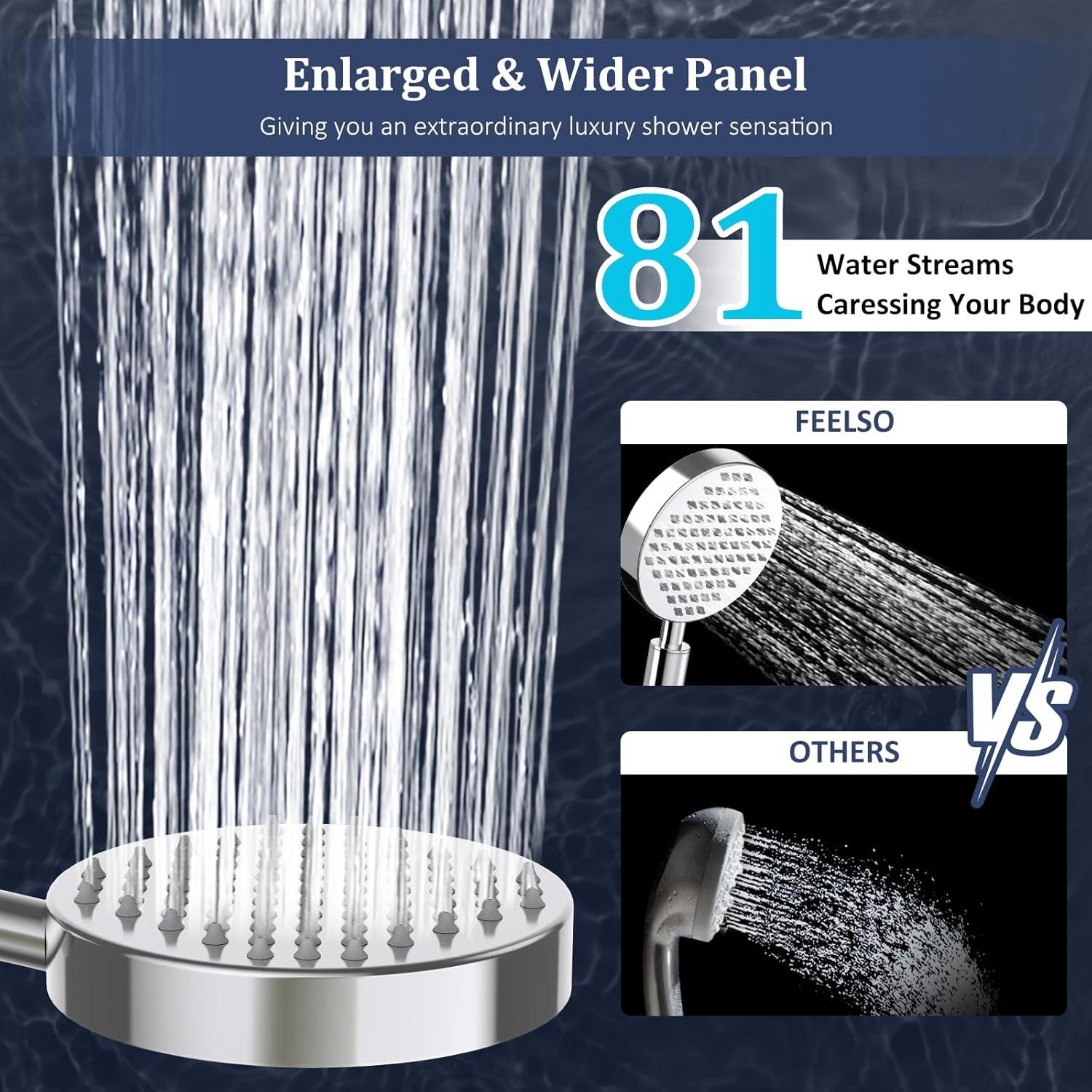 Cabezal de Ducha Filtrado FEELSO Todo Metal 182.88 cm