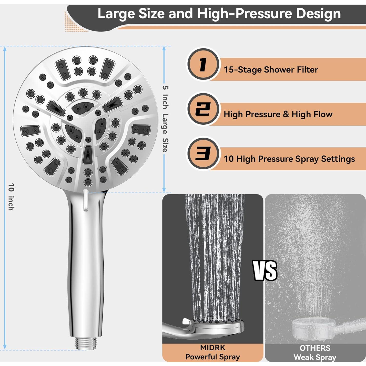 Cartucho de Filtro de Ducha JNILE 15 Etapas - 2 Paquetes