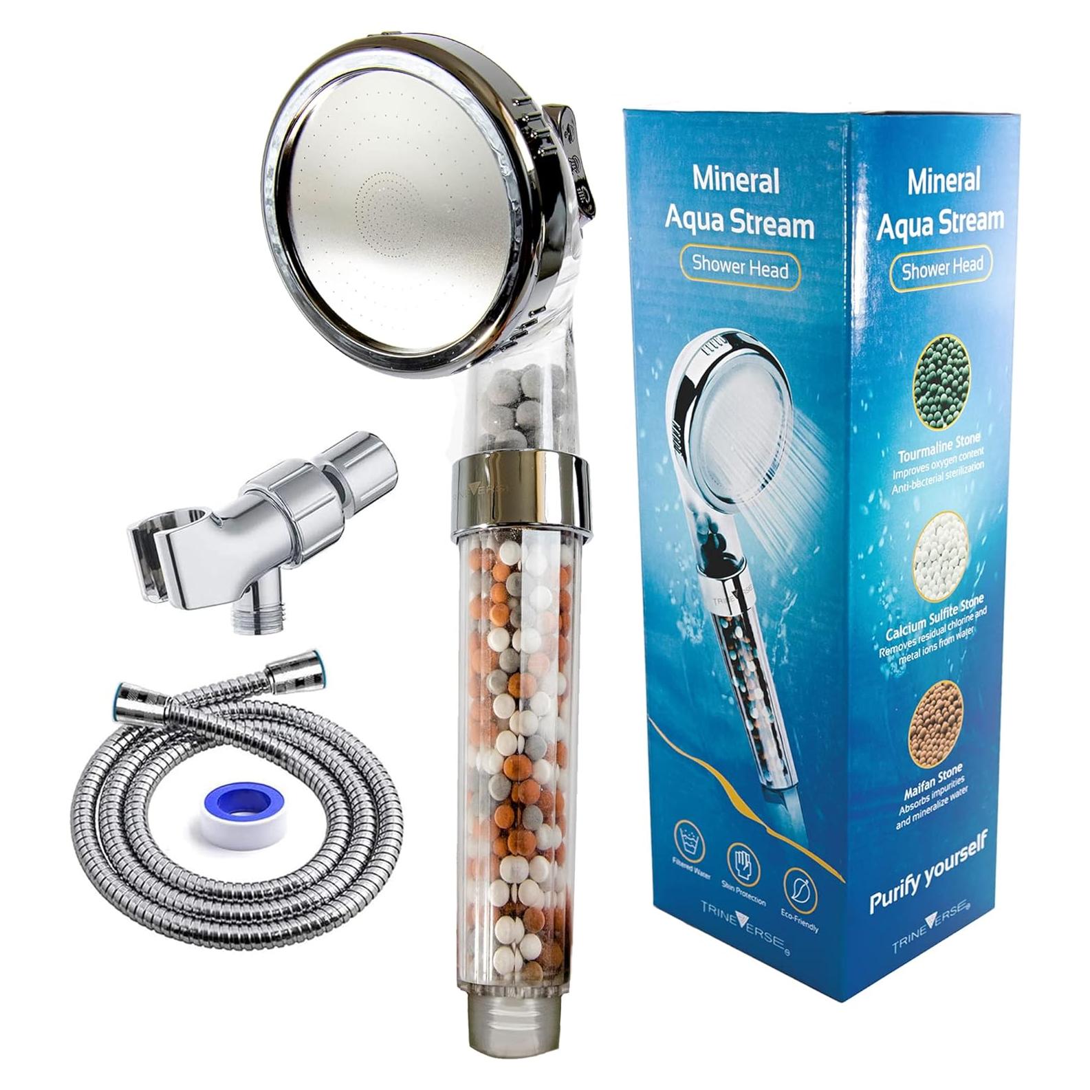 Cabezal de Ducha Filtrado Trineverse - 3 Modos - Agua Purificada