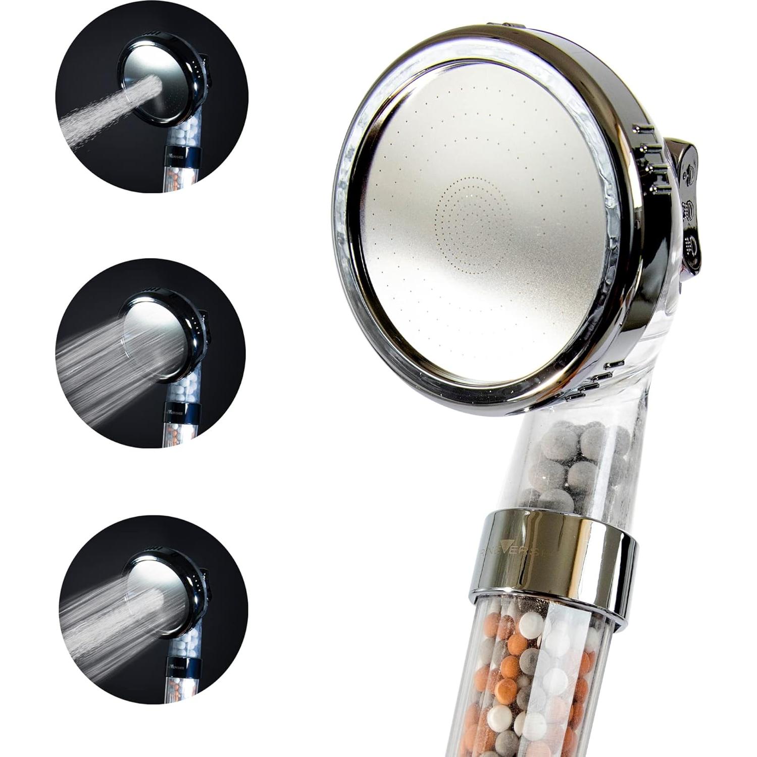 Cabezal de Ducha Filtrado Trineverse - 3 Modos - Agua Purificada