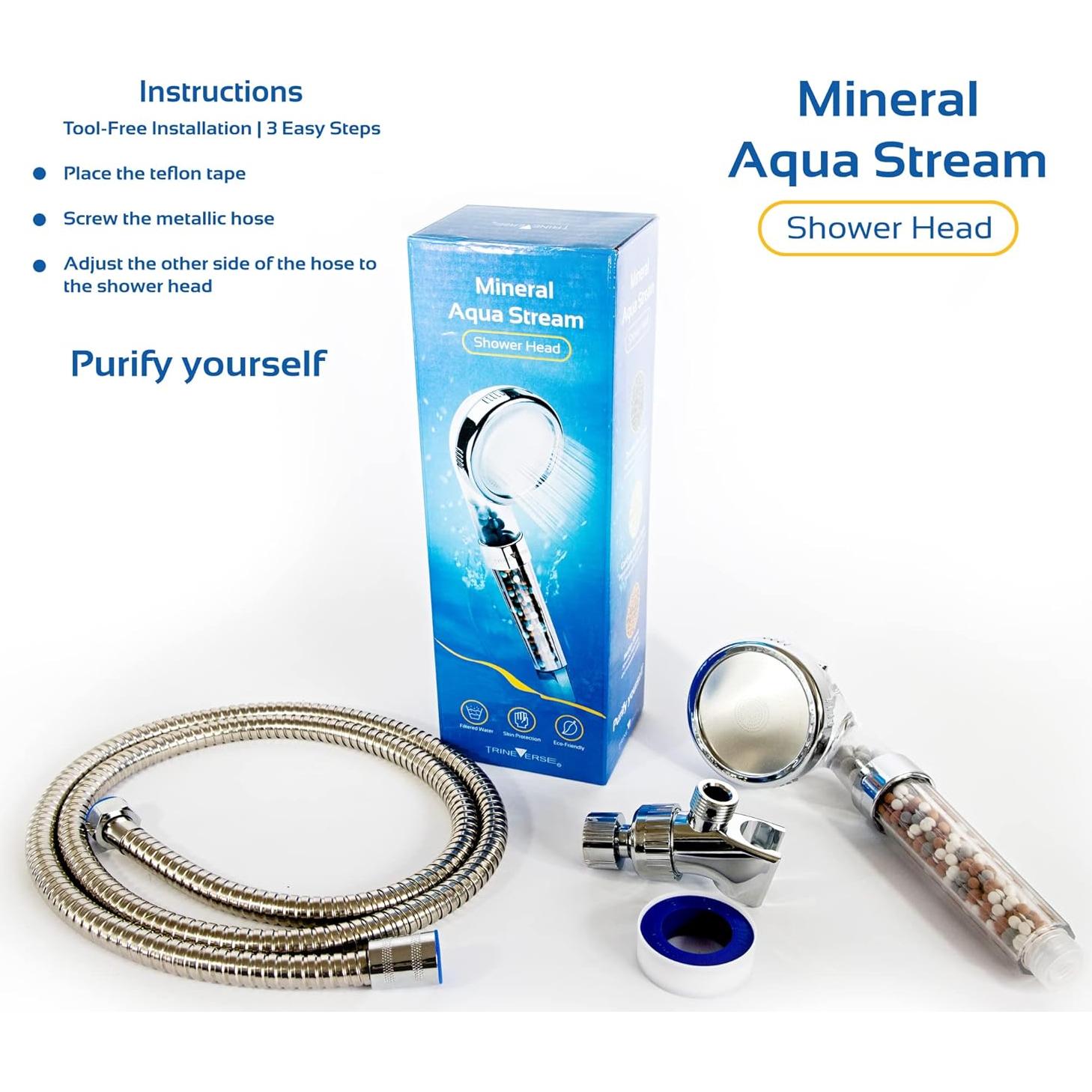 Cabezal de Ducha Filtrado Trineverse - 3 Modos - Agua Purificada