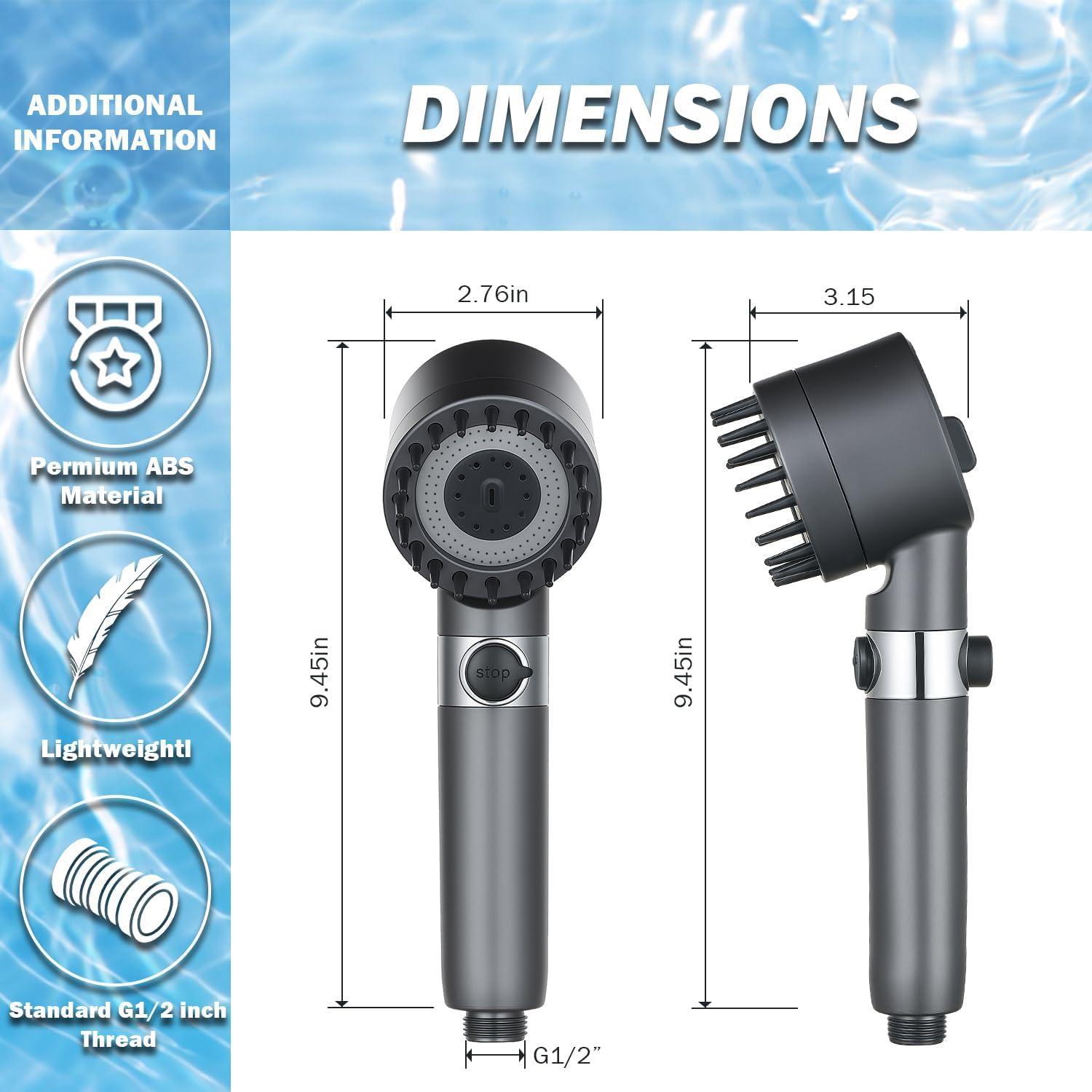 Cabezal de Ducha de Mano CWPW - Filtrado y Alta Presión 4 Modos