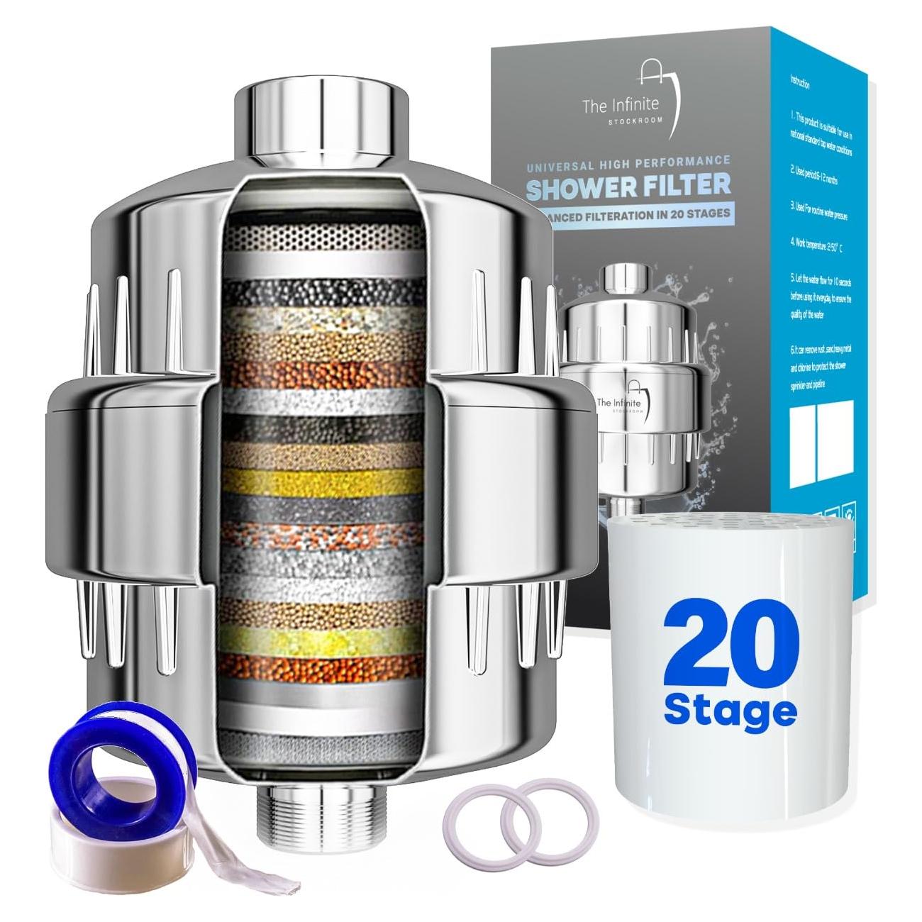 Filtro de Ducha para Agua Dura THE INFINITE STOCKROOM 20 Etapas