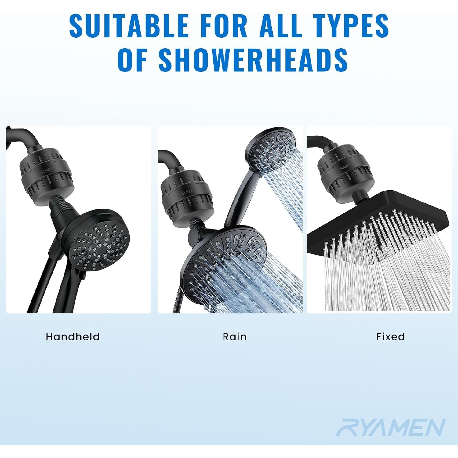 Filtro de Ducha Ryamen ACSF0004 con Remoción de Cloro y Metales