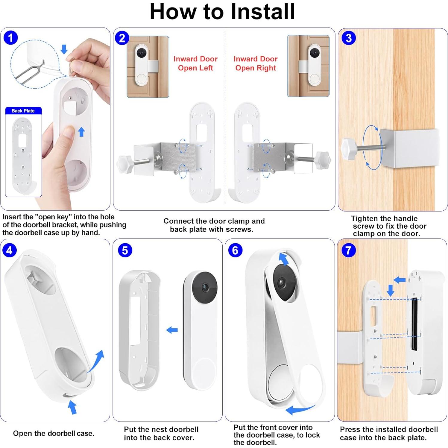 Soporte Antirrobo Ajustable Wochel para Timbre Google Nest