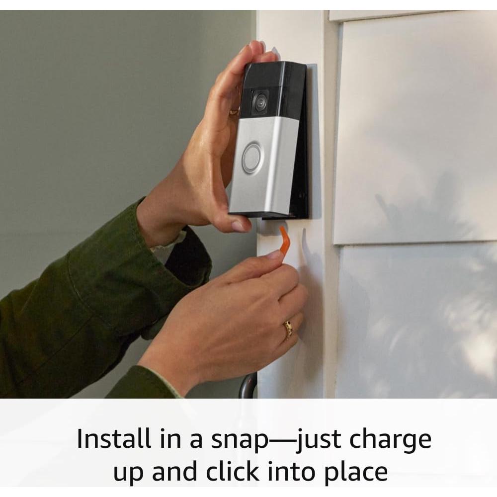 Ring Battery Doorbell with Ring Indoor Cam 2nd Gen (White)