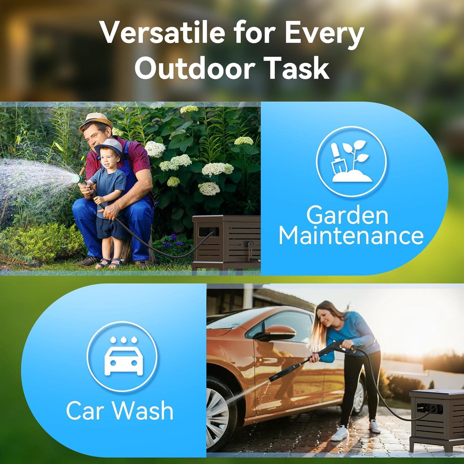 Carrete de Manguera Relhost 100 pies 5/8" Metal Marrón