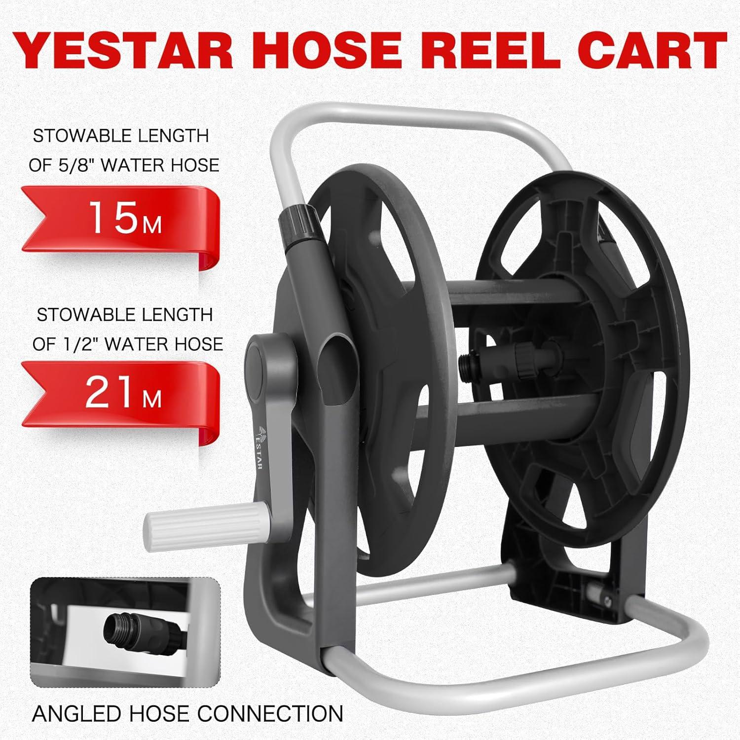 Carro de Carrete de Manguera YESTAR 15.24 m Negro