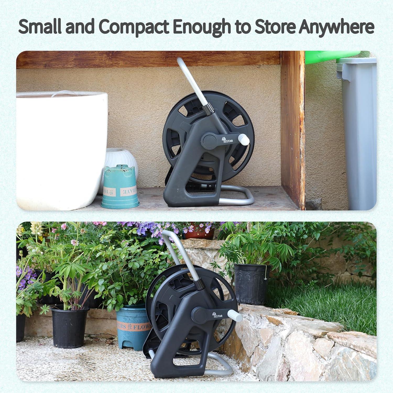 Carro de Carrete de Manguera YESTAR 15.24 m Negro