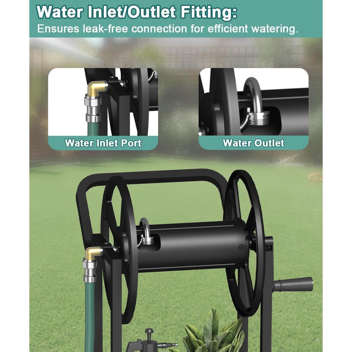 Carro Enrollador de Manguera Artigarden 125 pies Negro