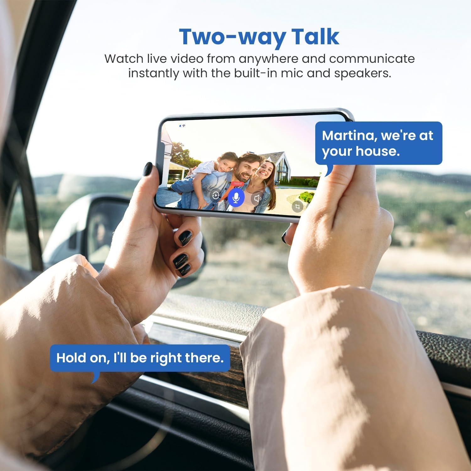 Cámara Timbre Video Inalámbrica FineLuck P80 1080p Negro