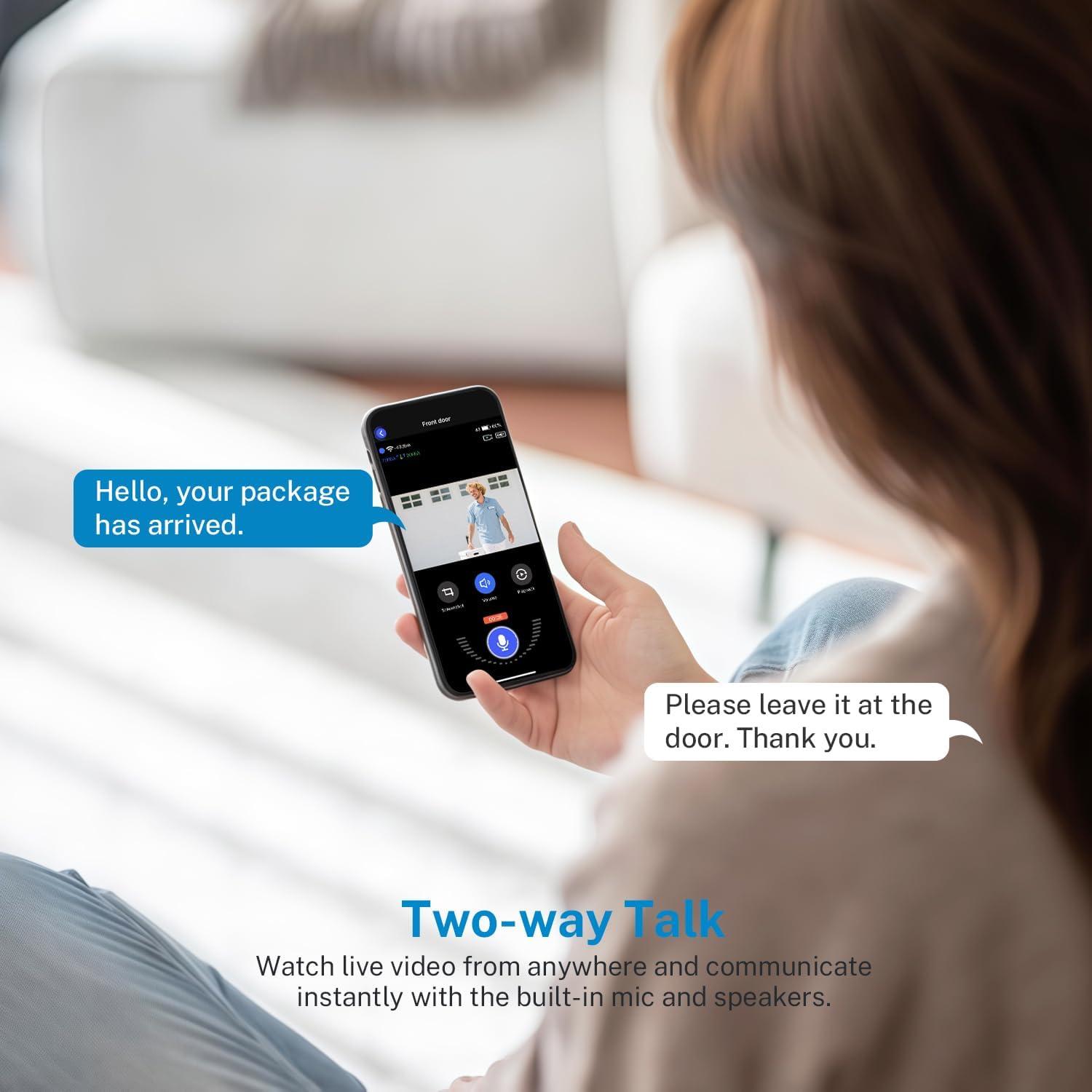 Cámara de Timbre de Video Inalámbrica SearByte T50 1080p WiFi