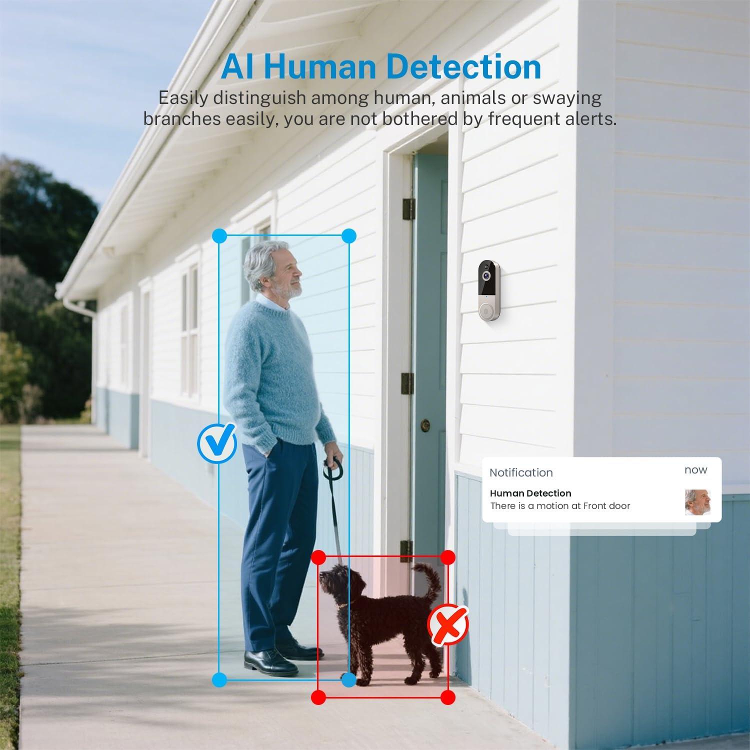 Cámara de Timbre de Video Inalámbrica SearByte T50 1080p WiFi