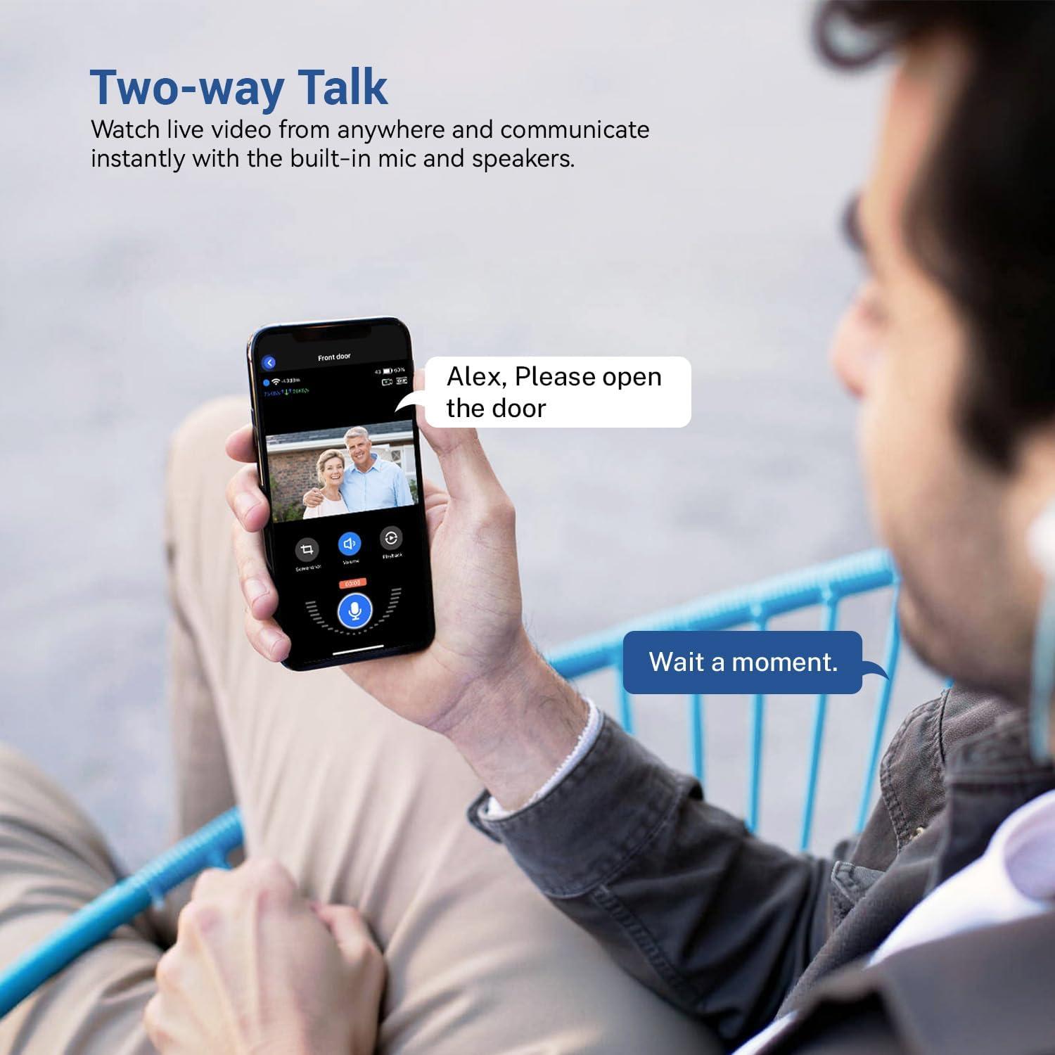 Cámara de Timbre de Video PyreQuad G50 1080p Wi-Fi 2.4GHz