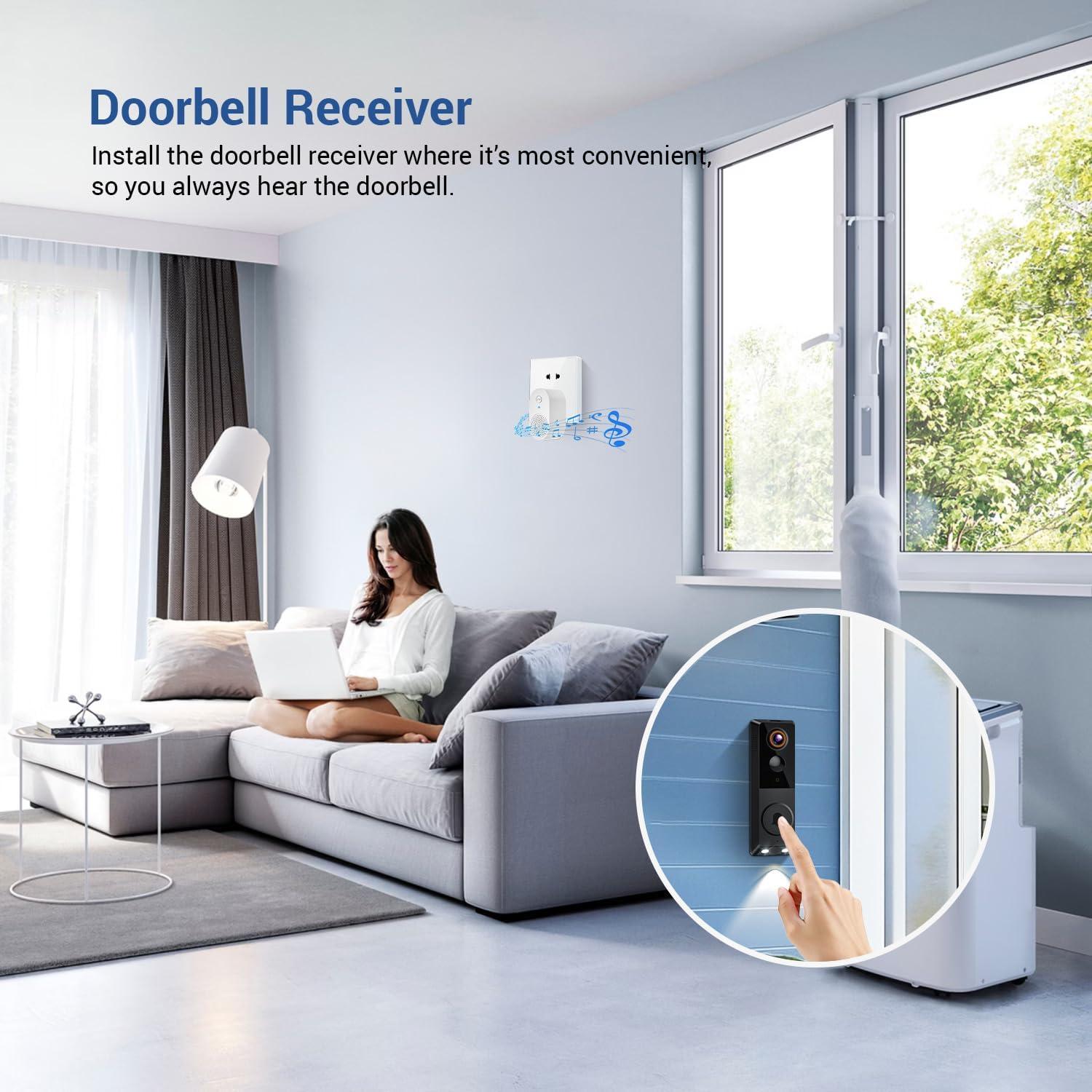 Cámara de Timbre de Video PyreQuad G50 1080p Wi-Fi 2.4GHz