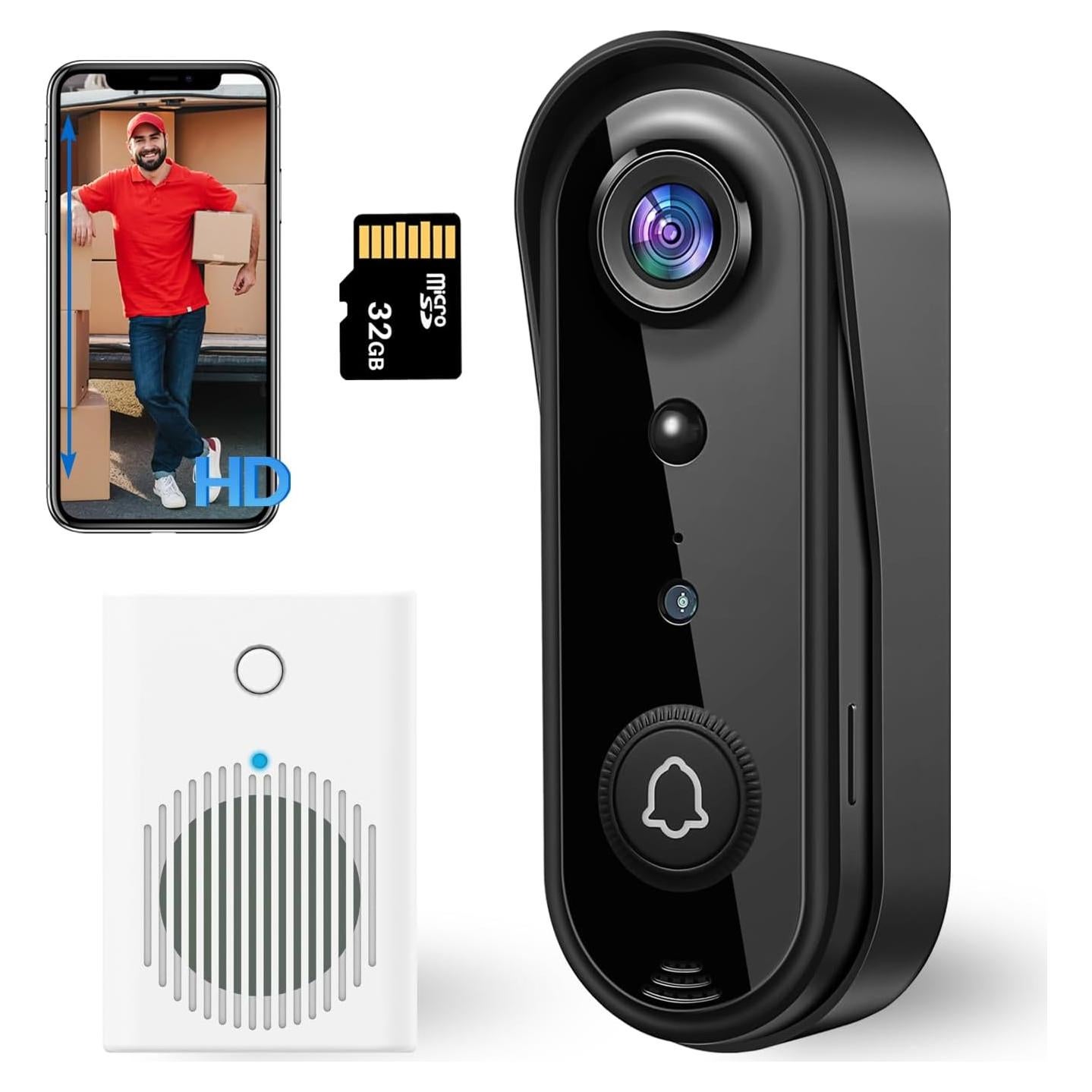 Cámara Timbre Video 2K Inalámbrica Eaula J5 con IA y Noche