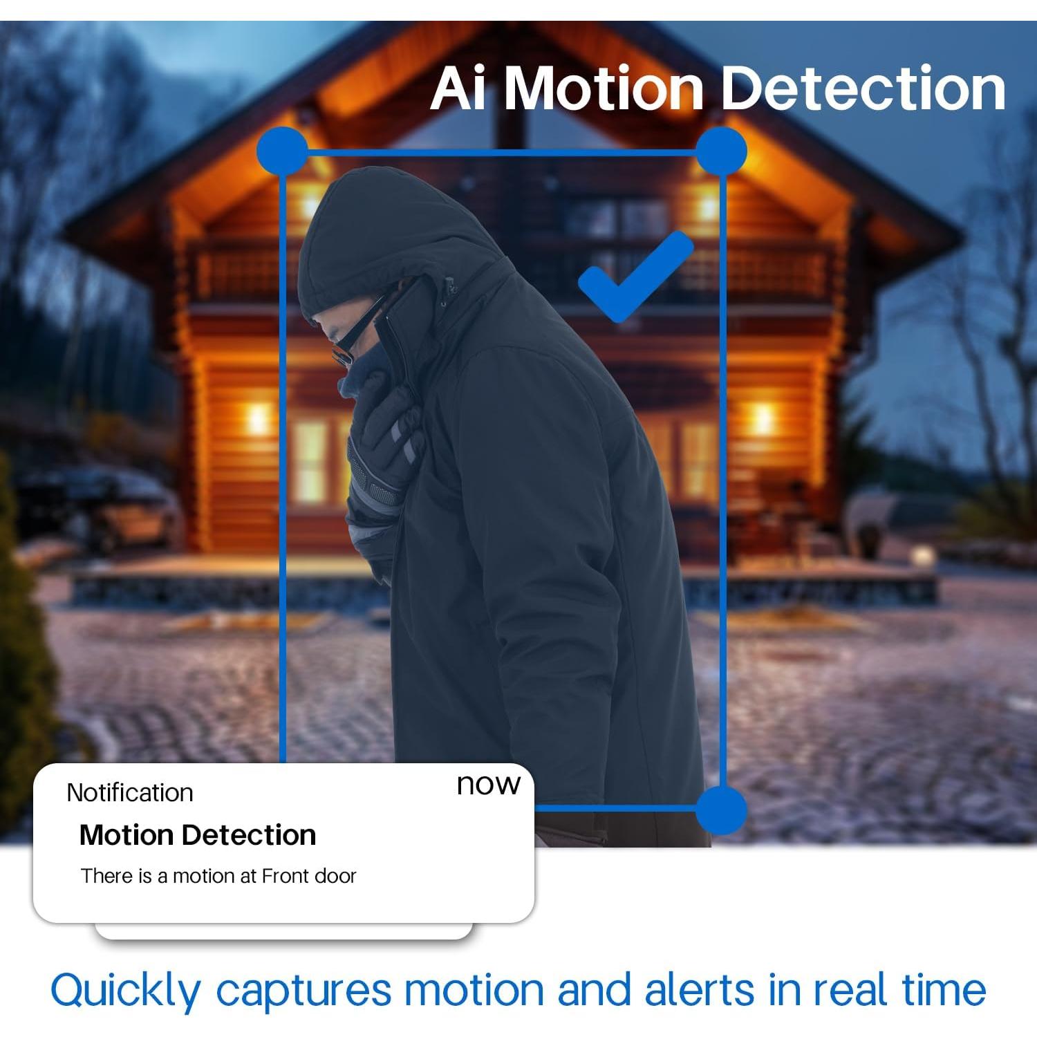 Cámara Timbre Video 2K Inalámbrica Eaula J5 con IA y Noche