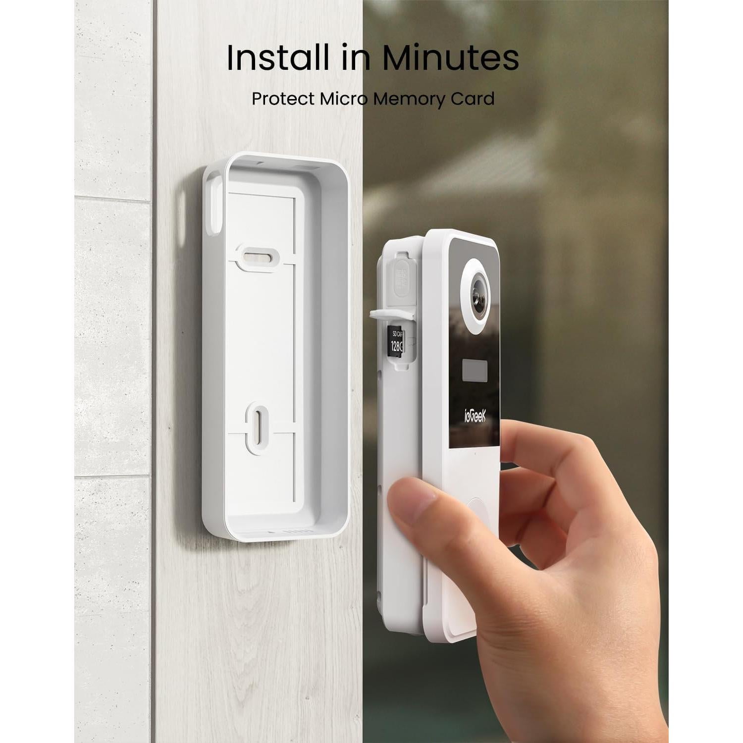 Cámara de Timbre Inalámbrica ieGeek Bell J10 3MP 180°