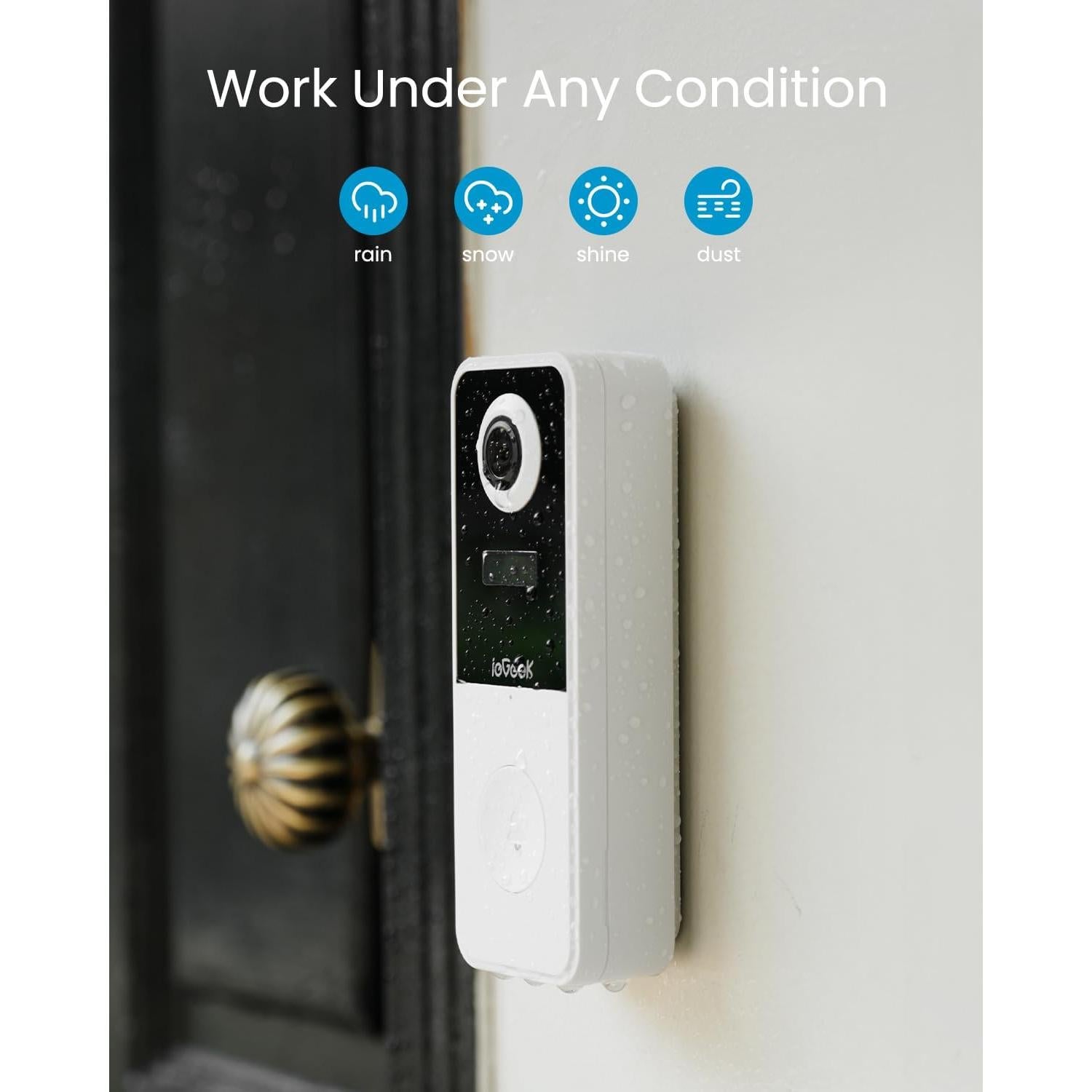 Cámara de Timbre Inalámbrica ieGeek Bell J10 3MP 180°