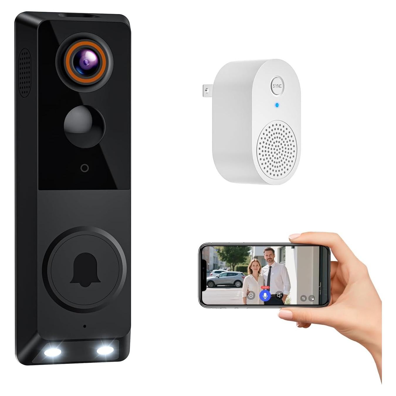 Cámara Timbre Video Inalámbrica Wi-Fi 1080p NUMLAKE G50A