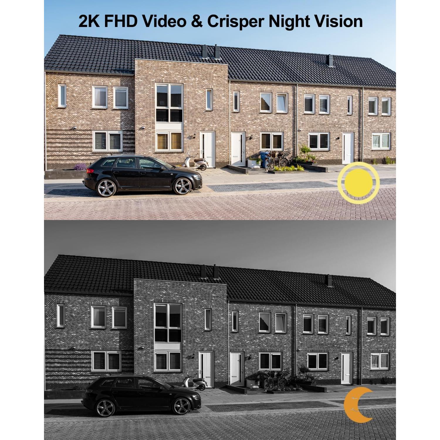 Cámara de Timbre Inalámbrica 2K Eudic J5 con Visión Nocturna