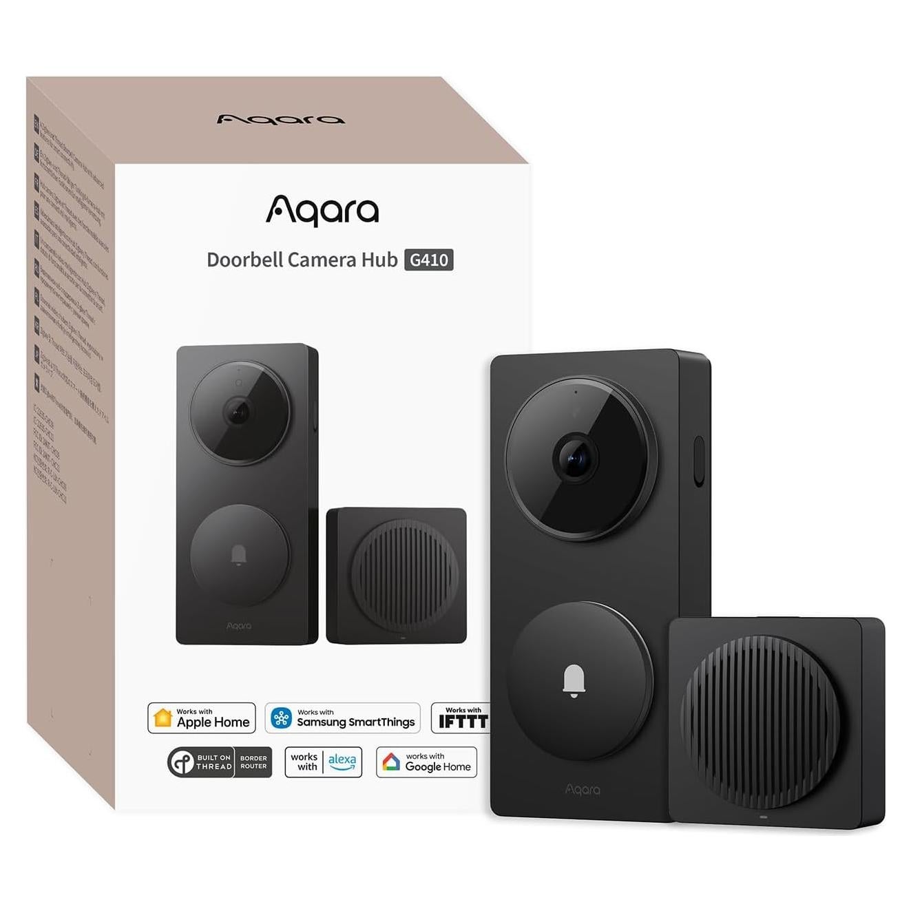 Cámara Timbre Inteligente Aqara G410 2K Wi-Fi Negro