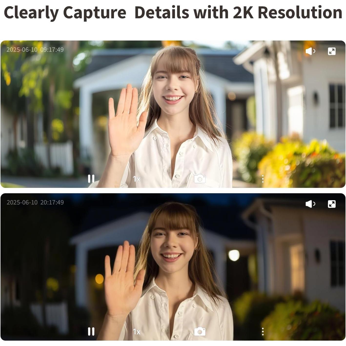 Cámara Timbre Inteligente Aqara G410 2K Wi-Fi Negro