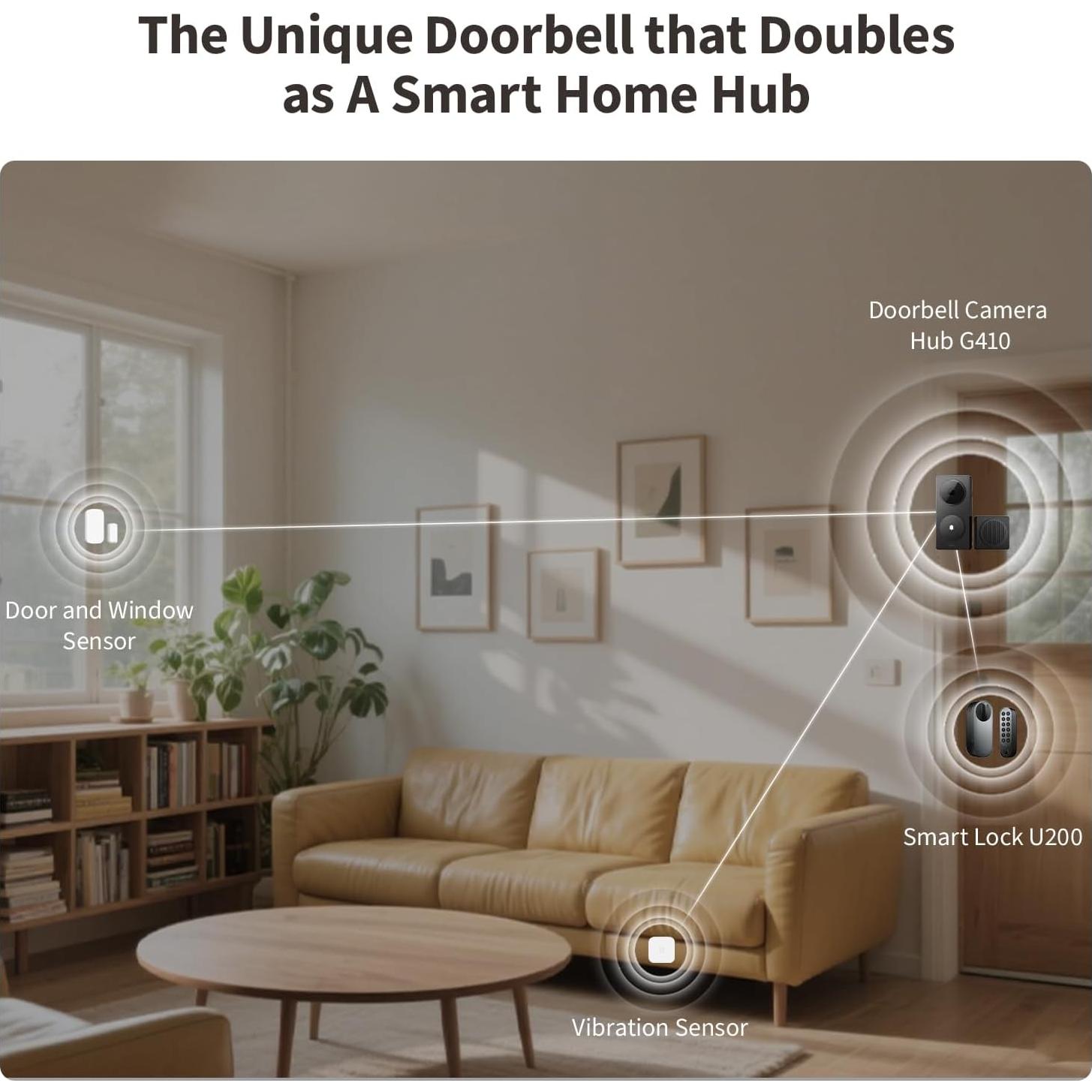 Cámara Timbre Inteligente Aqara G410 2K Wi-Fi Negro